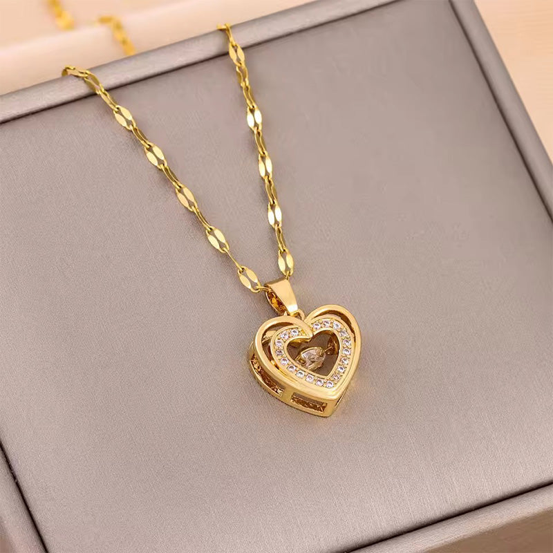 18K Gold PVD Center of My Heart Necklace - Image 2