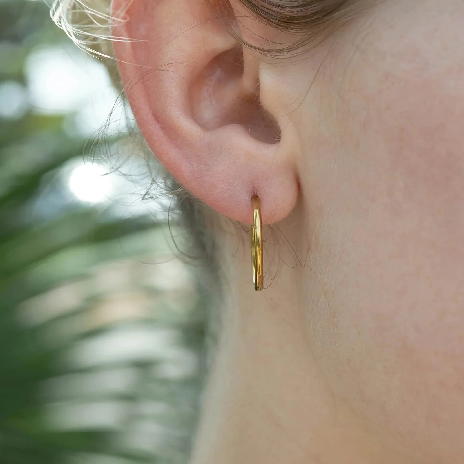 18K Gold PVD Classic Hoop Huggie Earrings - Image 7