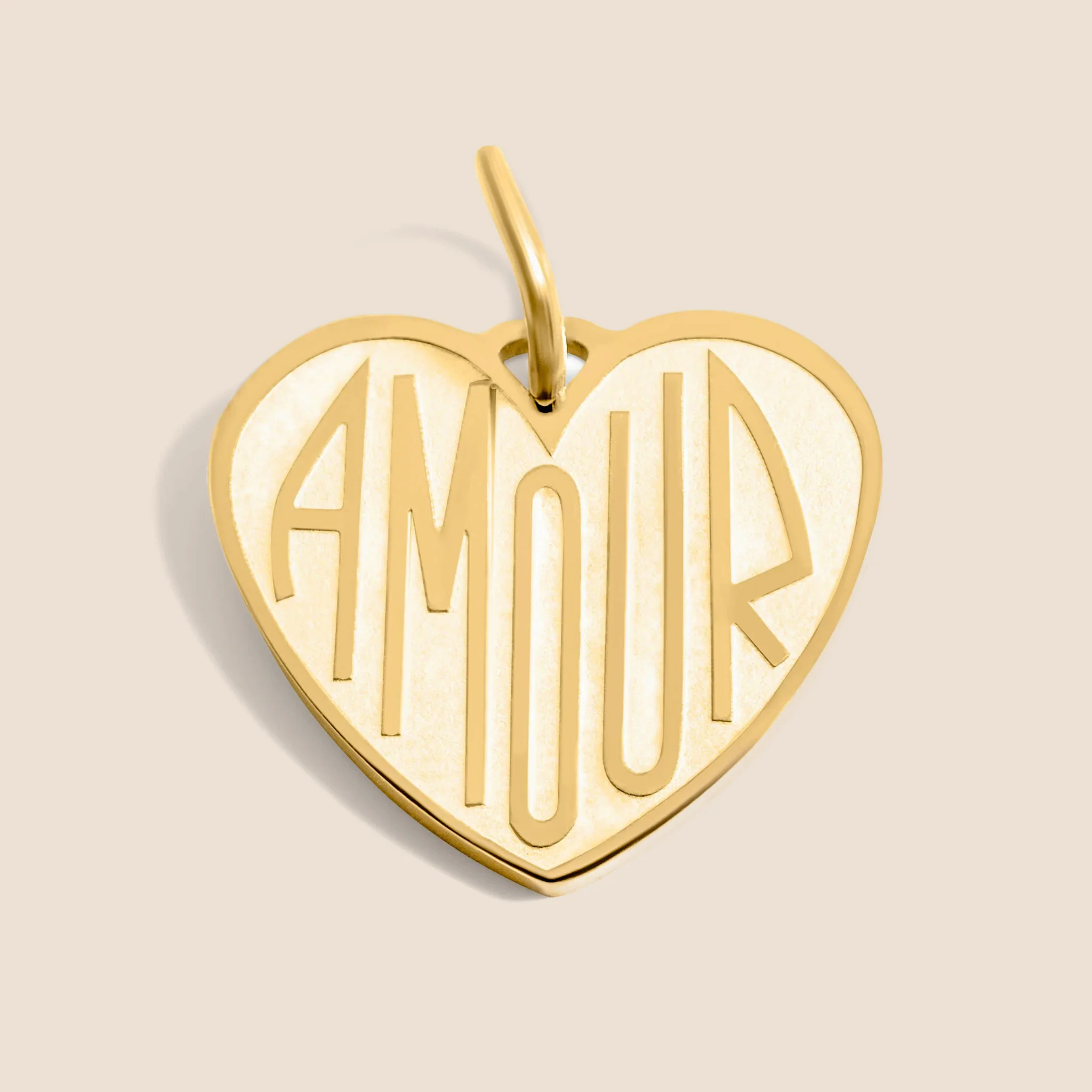 18K Gold PVD Heart Amour Charm