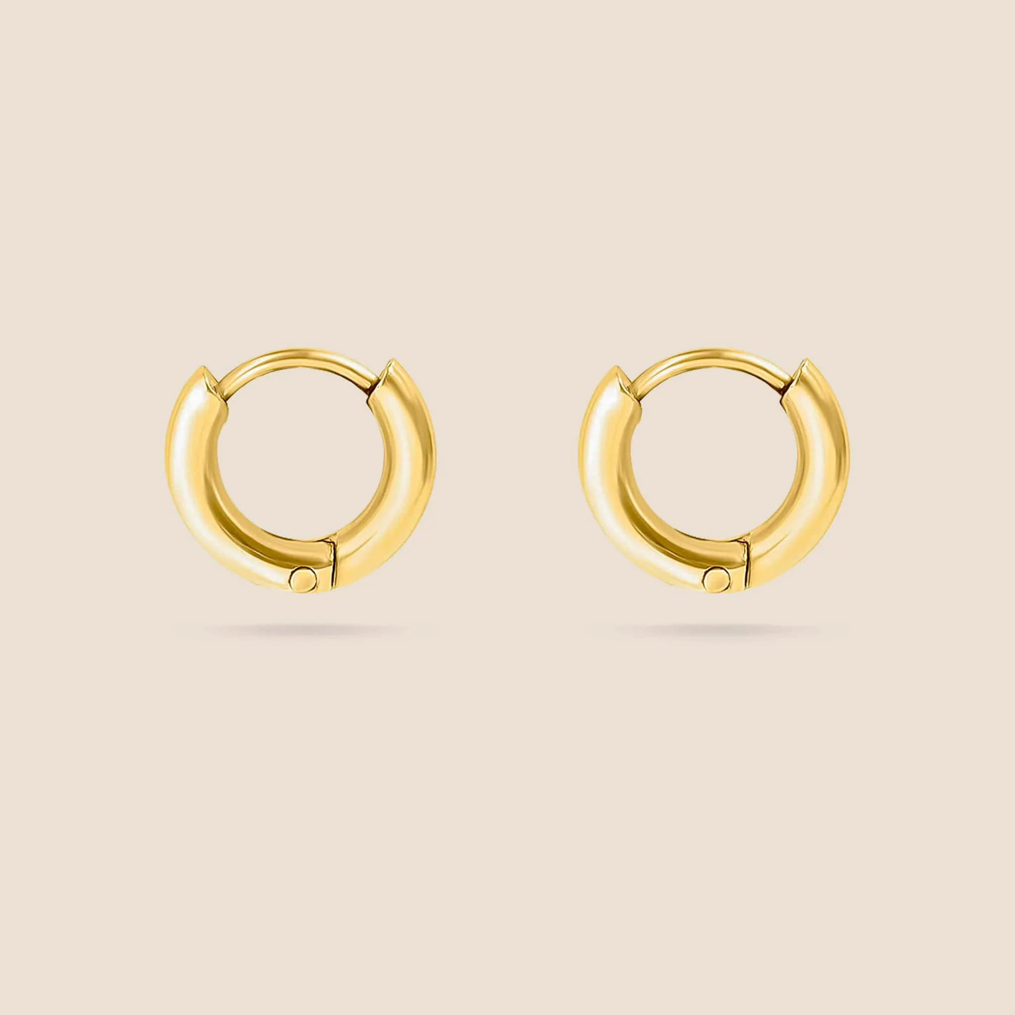 18K Gold PVD Minimalist Thin Huggie Earrings