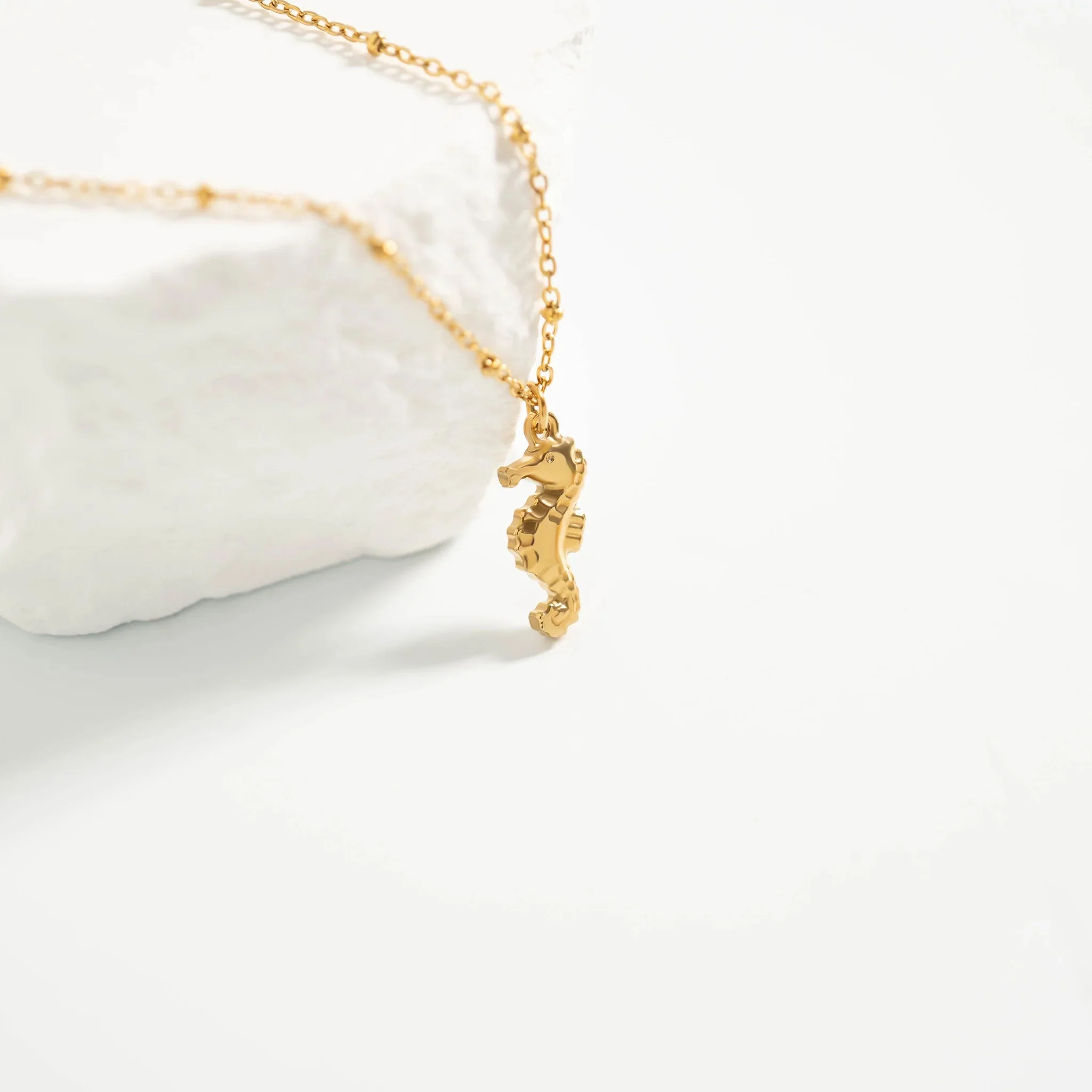 18K Gold PVD Seahorse Charm - Image 3