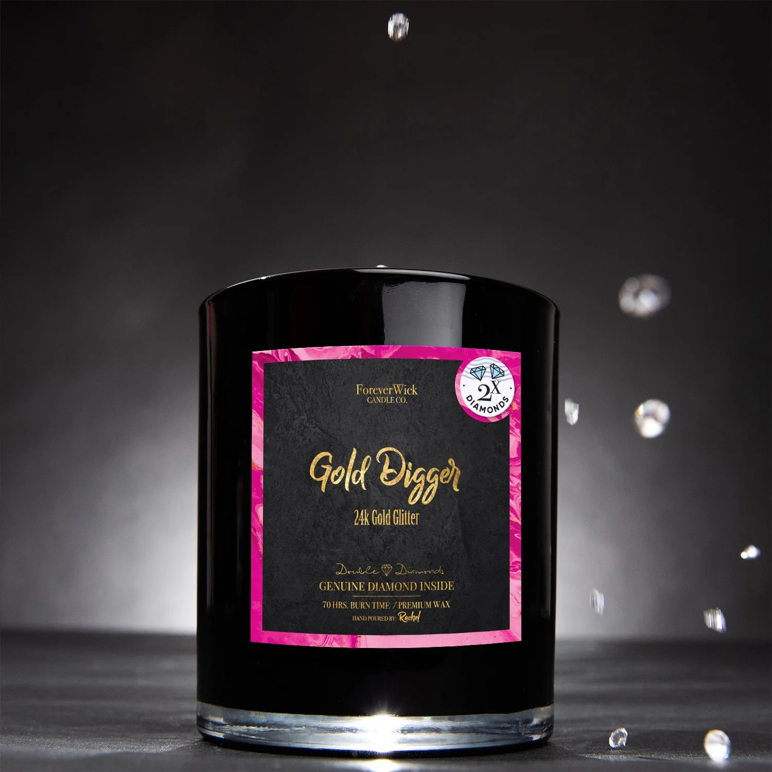 24K Gold Digger Double Diamond Candle - Image 7