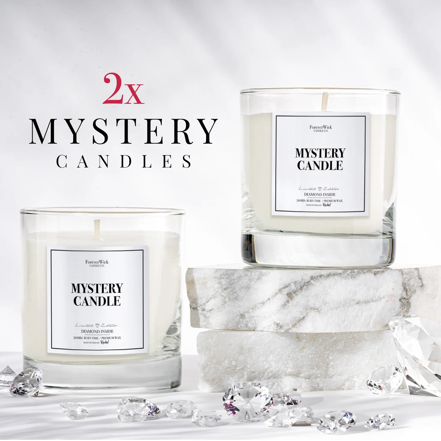 2x Mystery Diamond Candles