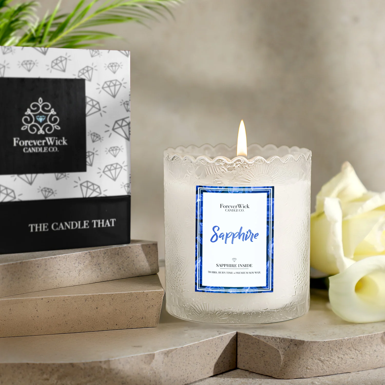 The Royal Sapphire + .30ct Sapphire Candle - Image 4