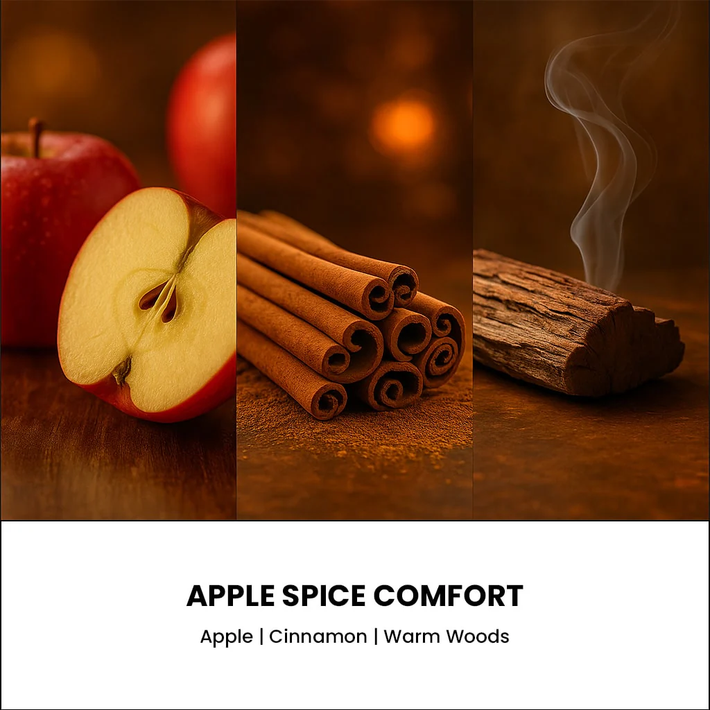 Apple Cinnamon 4 Wick Candle + 3 Diamonds Inside - Image 3