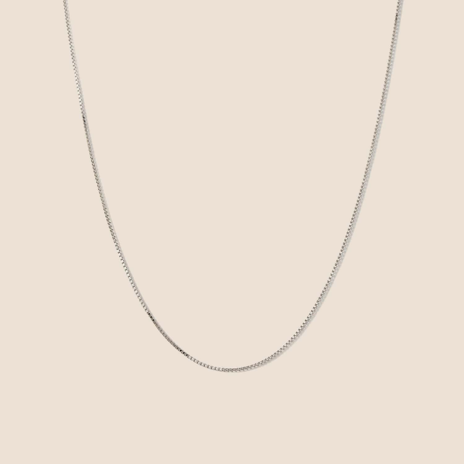 14K Gold Baby Box Chain Necklace (20 inches) - Image 2