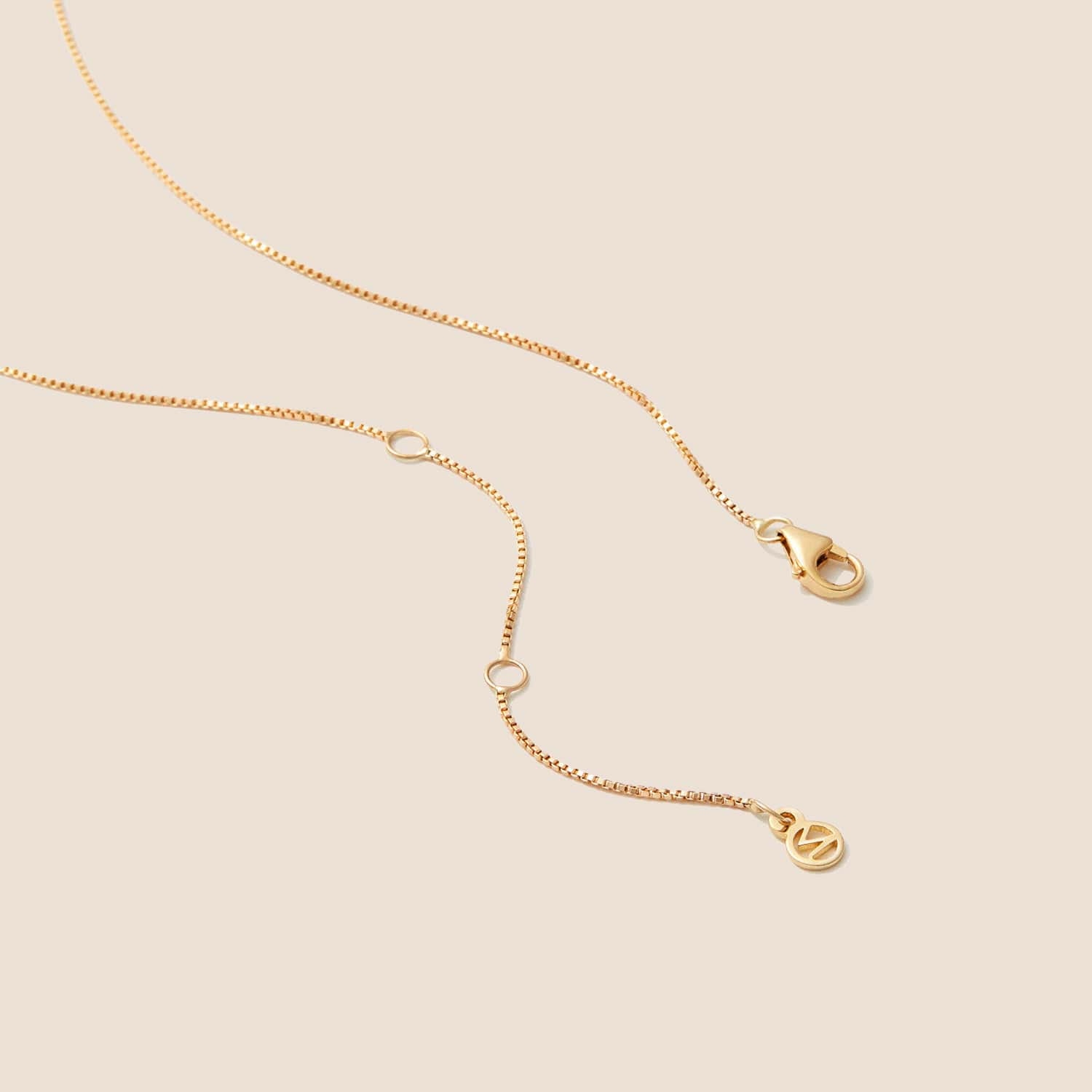 14K Gold Baby Box Chain Necklace (20 inches) - Image 3