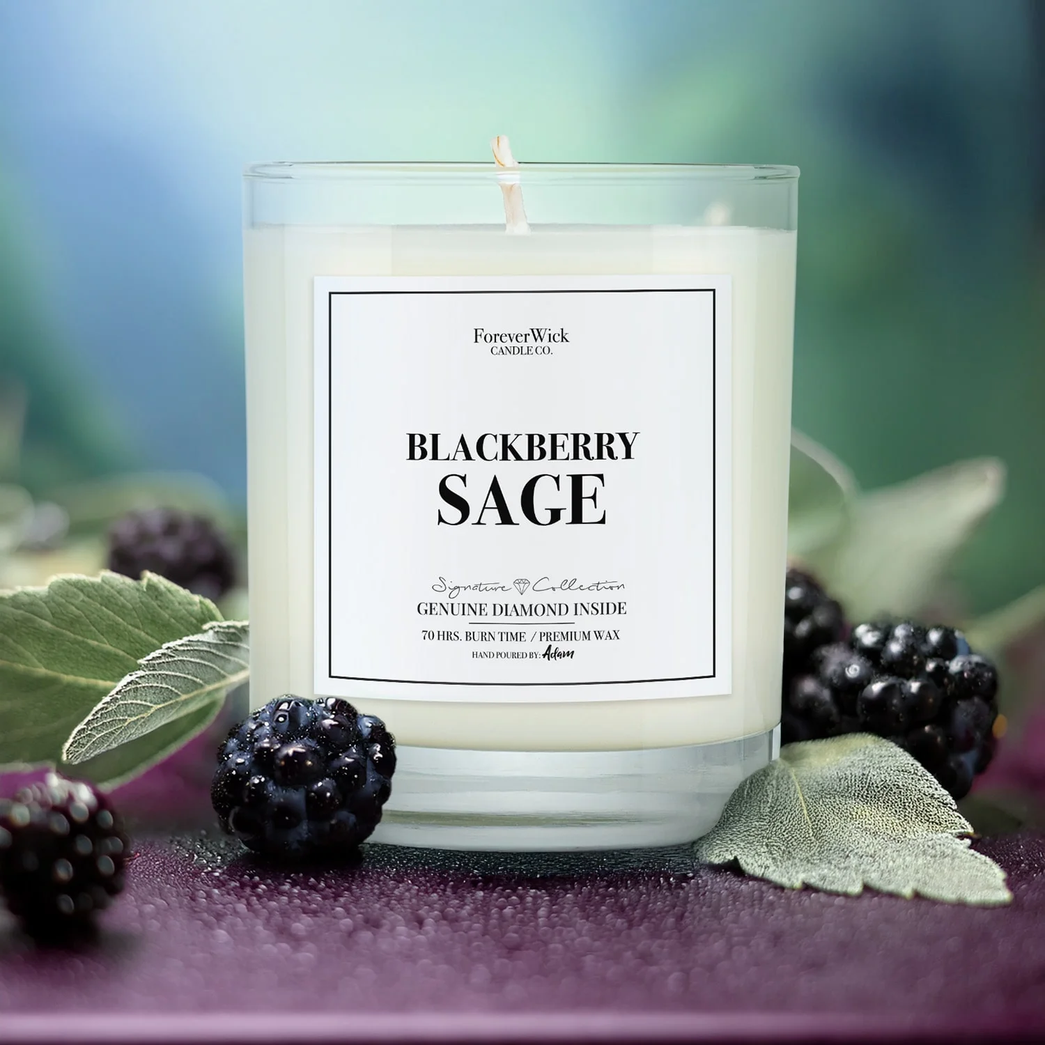Blackberry Sage Diamond Candle - Image 4