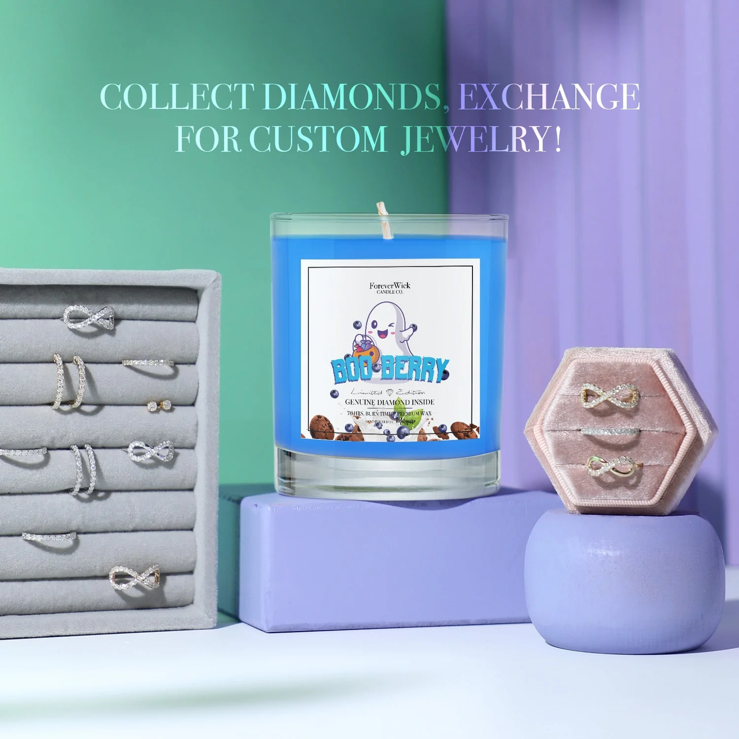 Boo:Berry Diamond Candle - Image 5