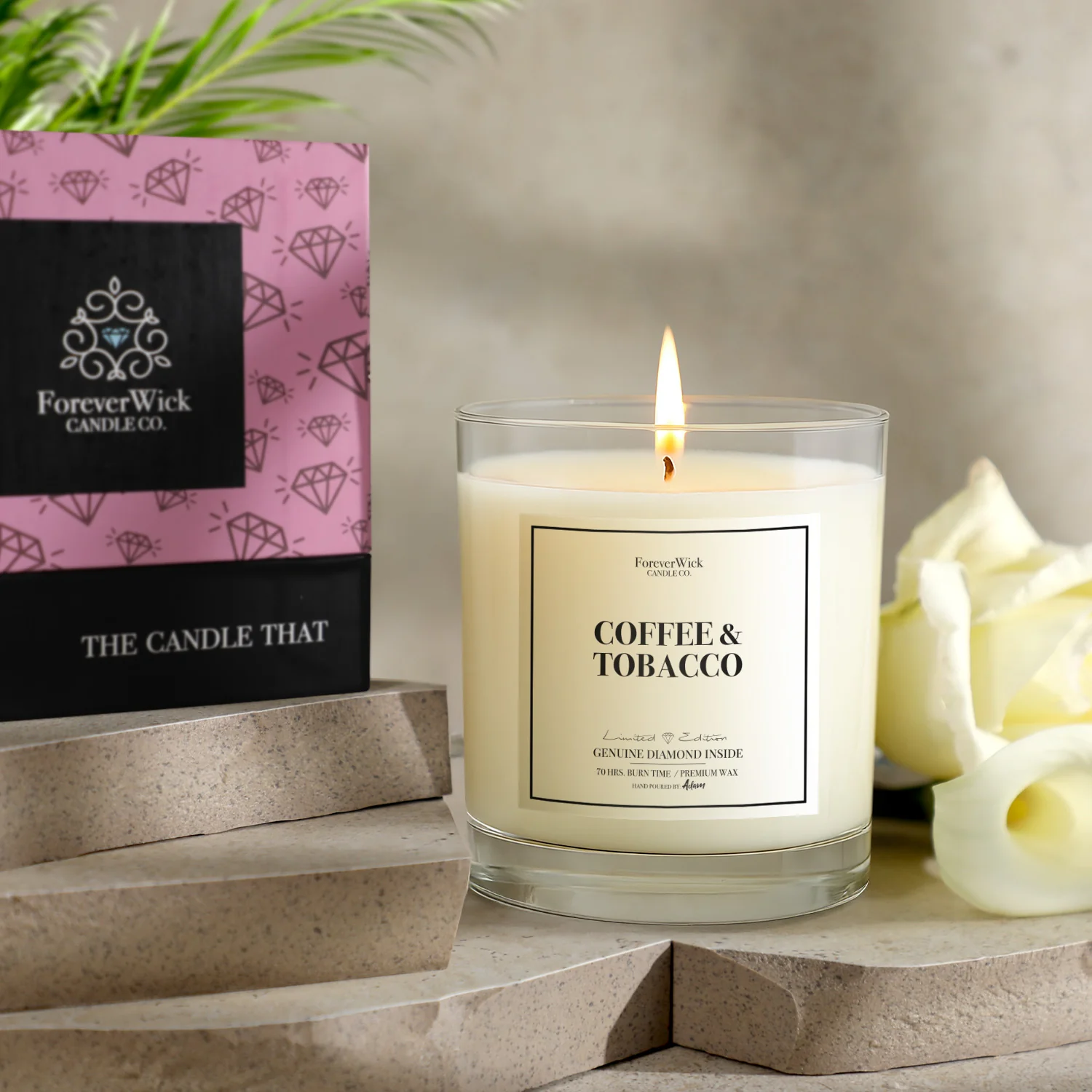 Coffee & Tobacco Diamond Candle - Image 6