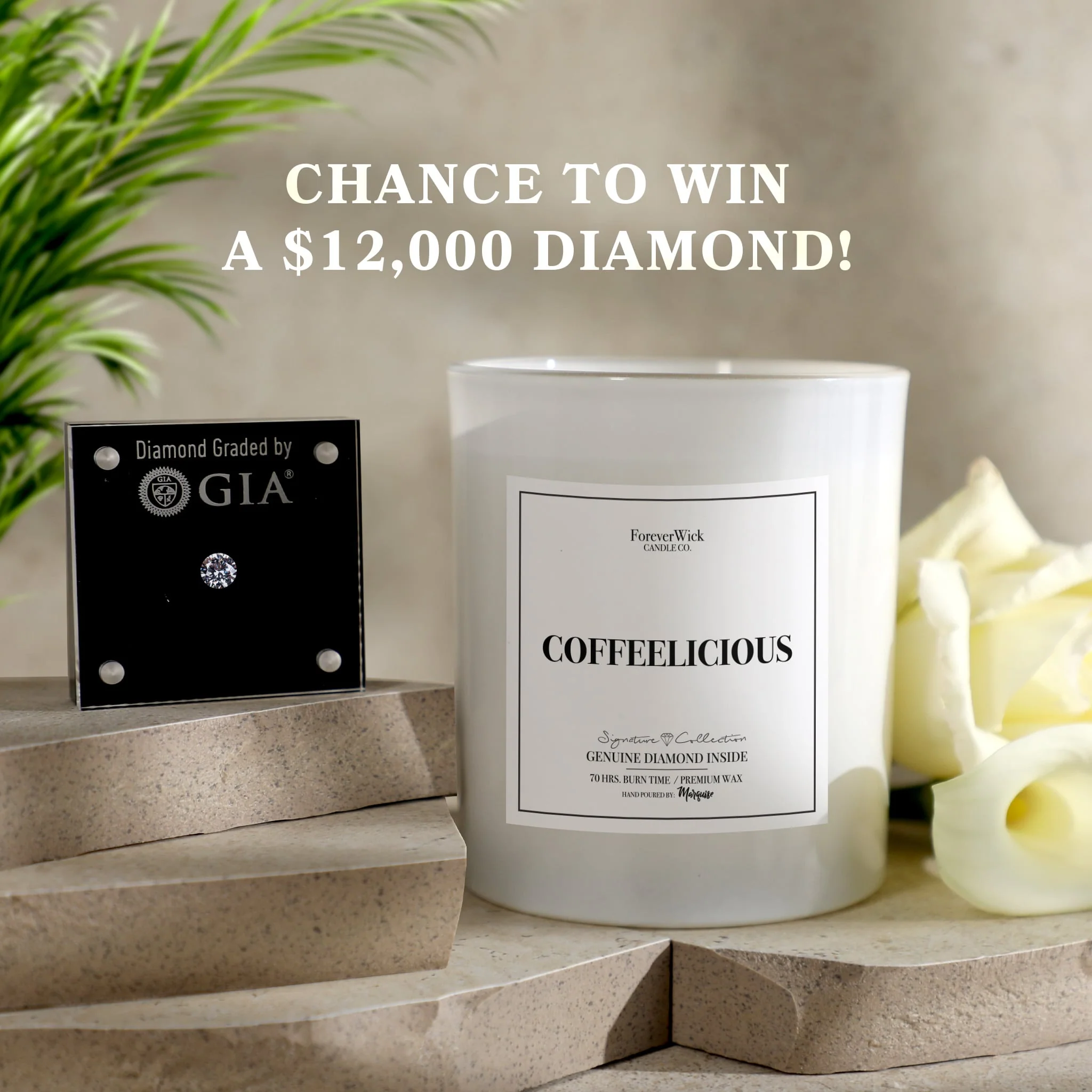 Coffeelicious Diamond Candle - Image 3