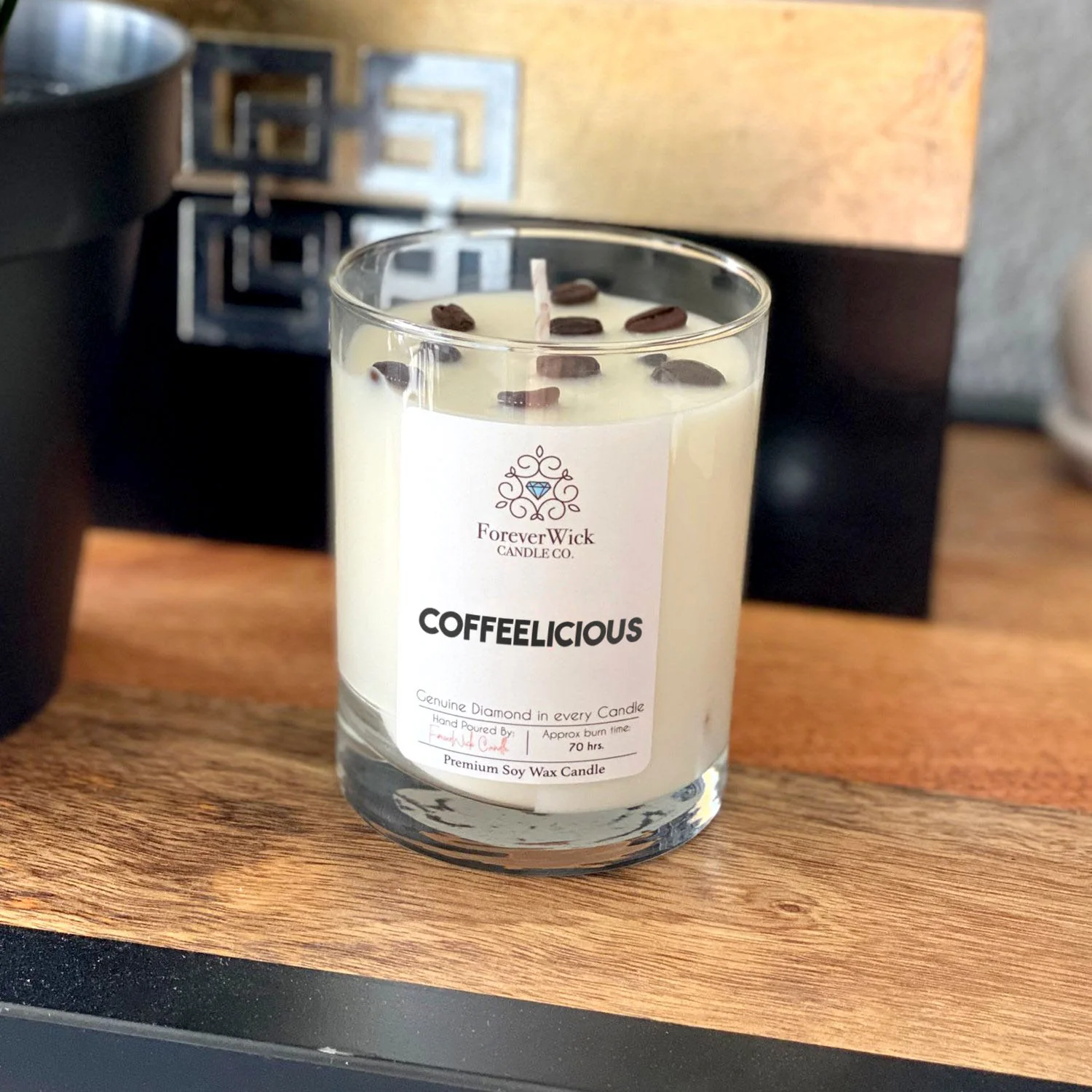Coffeelicious Diamond Candle - Image 6