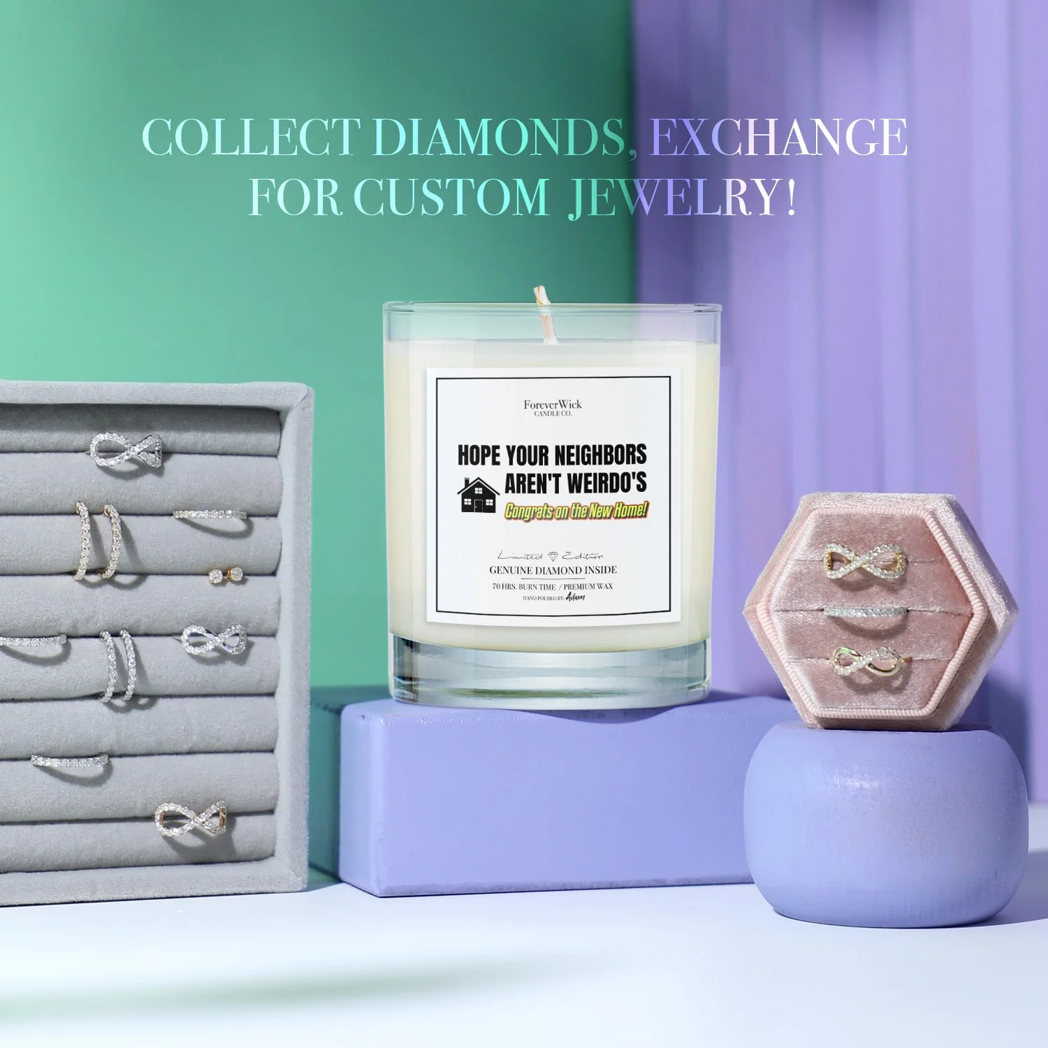 Congrats, On The New Home Diamond Candle - Image 5