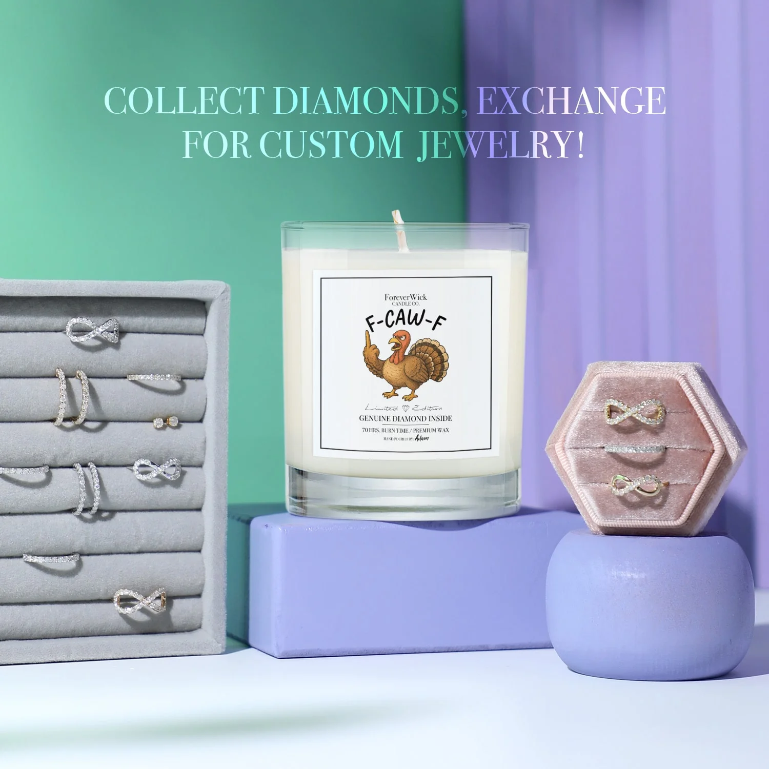 F-caw-f Diamond Candle - Image 5