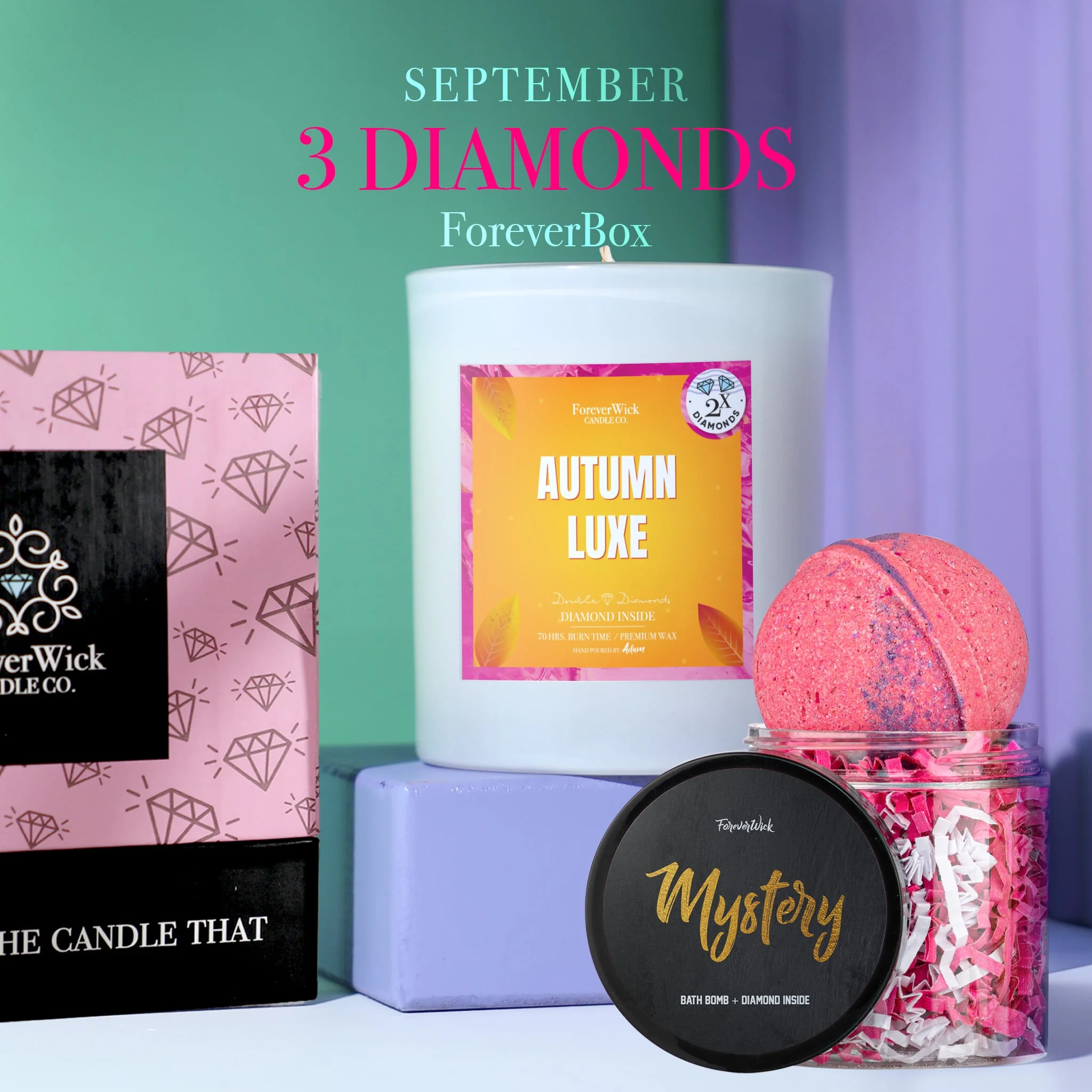 ForeverBox: Double Diamond Candle + Mystery Diamond Bath Bomb - Image 7