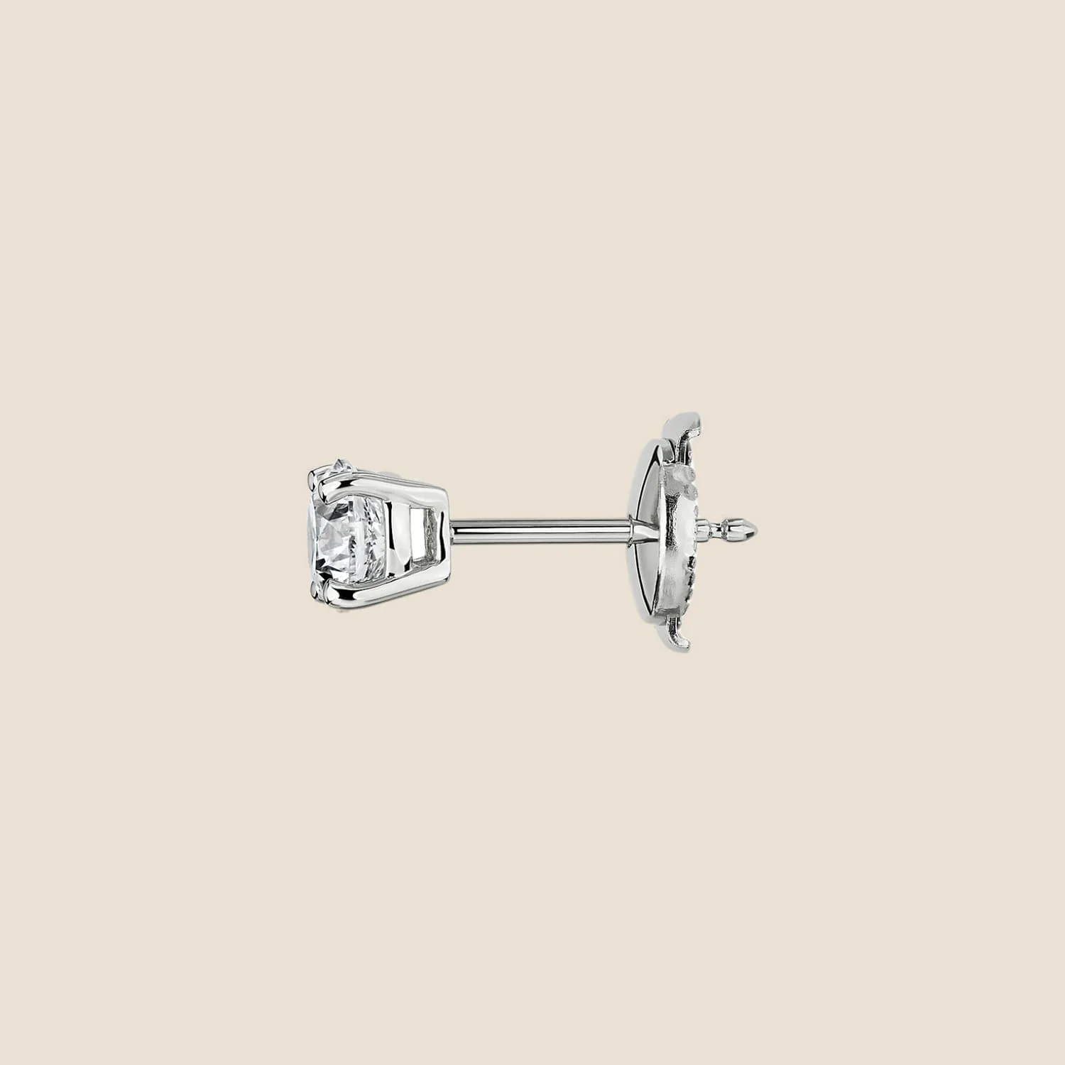 Four-Claw Lab Grown Diamond Stud Earrings 1/2 ct. tw. (100 Diamonds) - Image 3