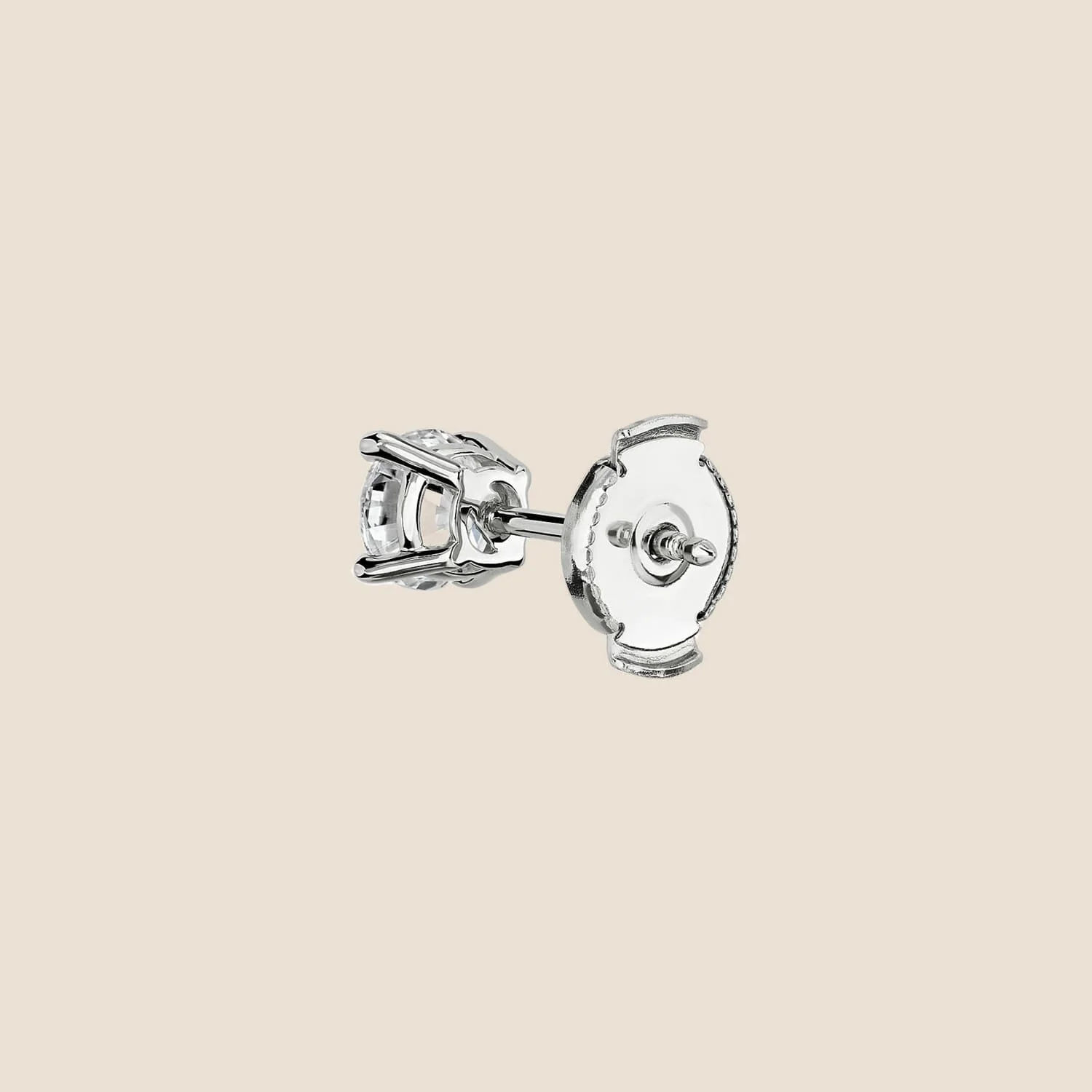 Four-Claw Lab Grown Diamond Stud Earrings 1/2 ct. tw. (100 Diamonds) - Image 4