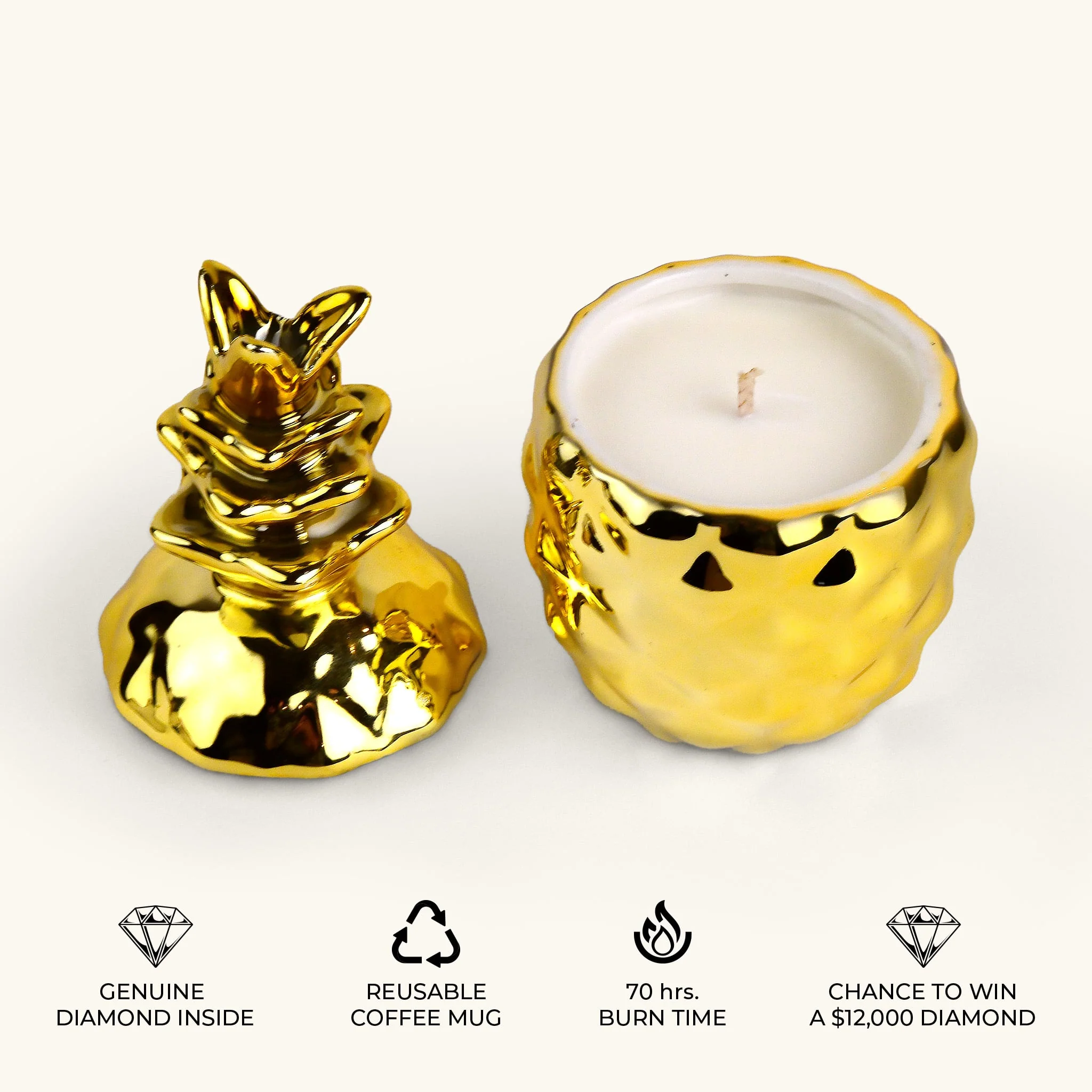 Gold Pineapple Express Limited Diamond Candle - Image 4