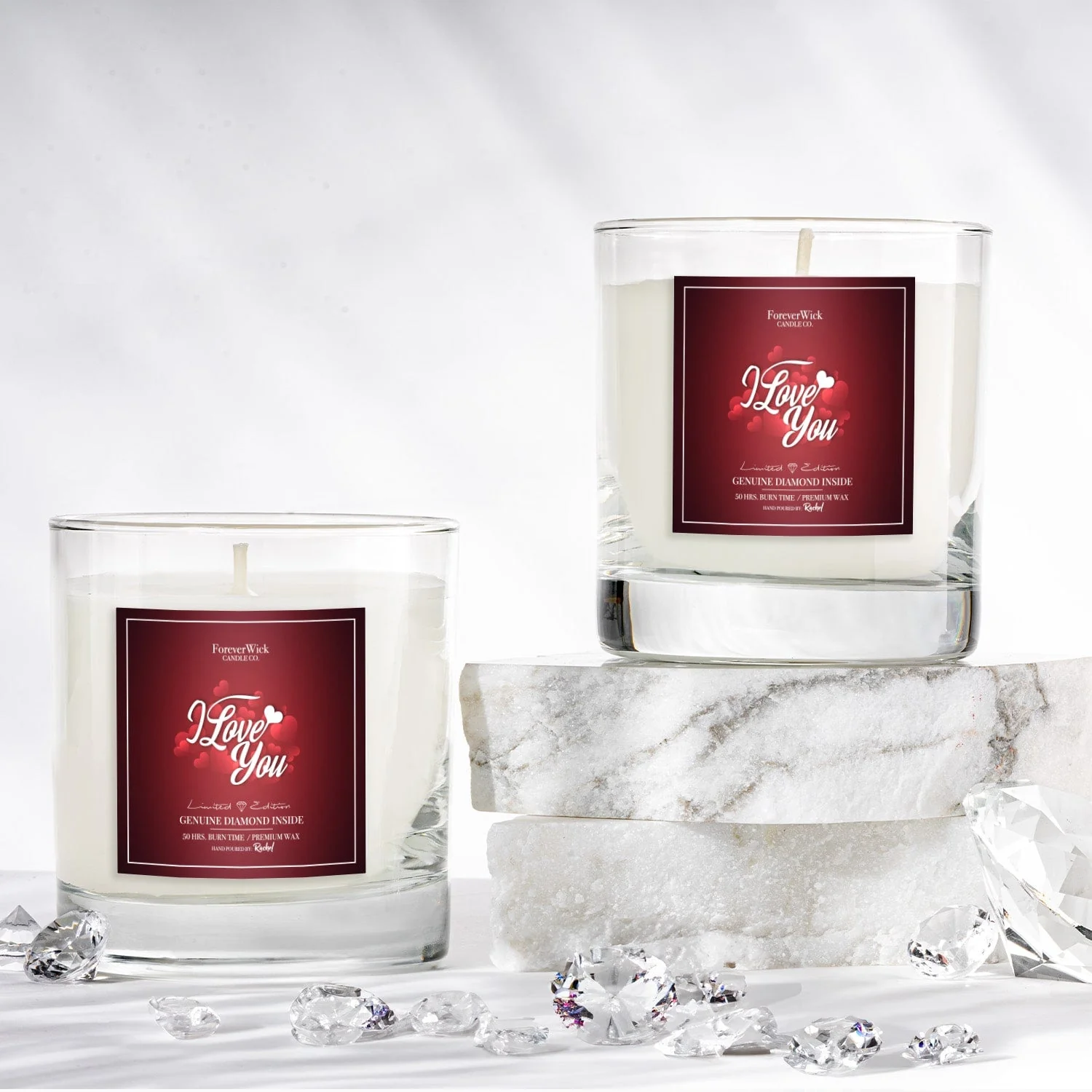 I Love You Diamond Candle - Image 6