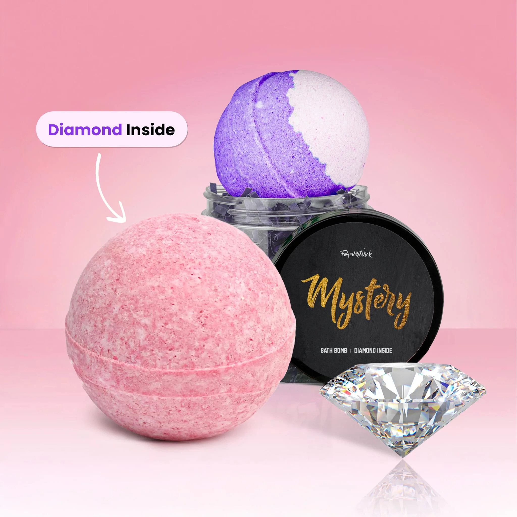 Luxury Bath Bomb + Genuine Diamond Inside