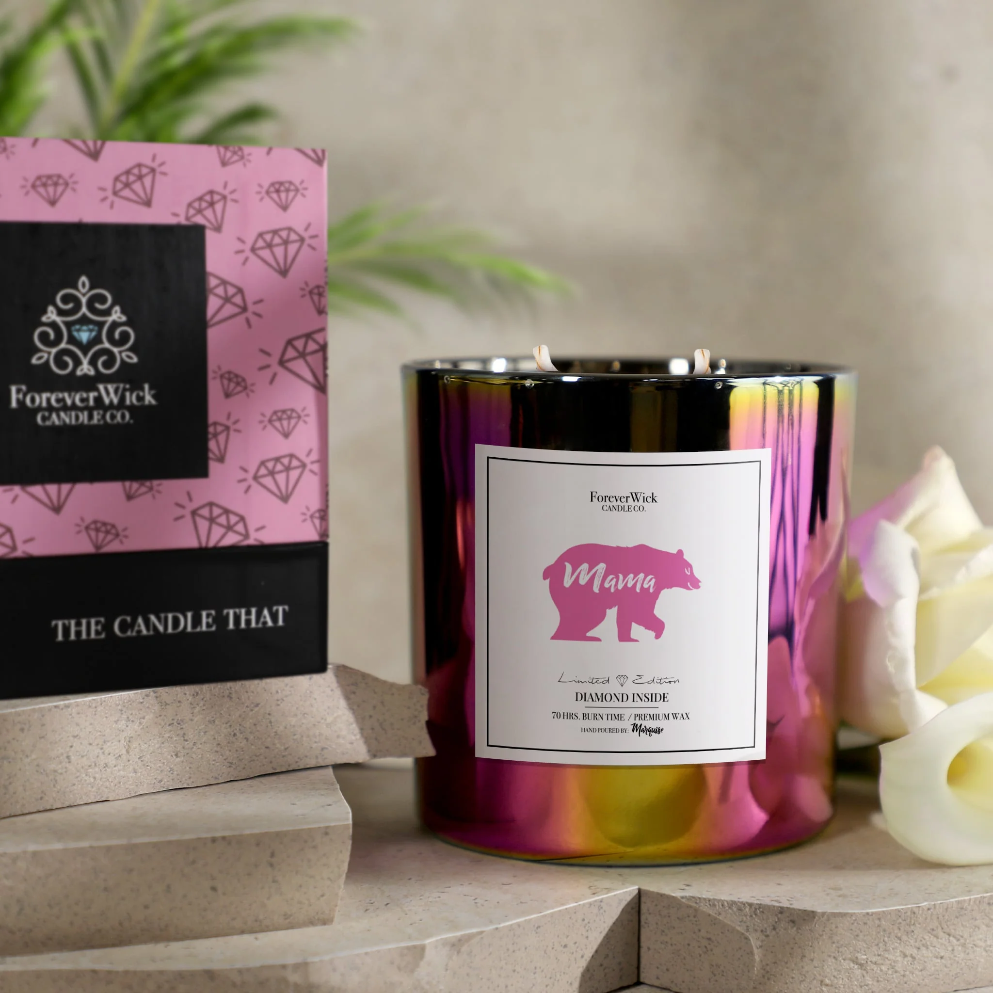 Mama Bear Sparkle Diamond Candle - Image 4