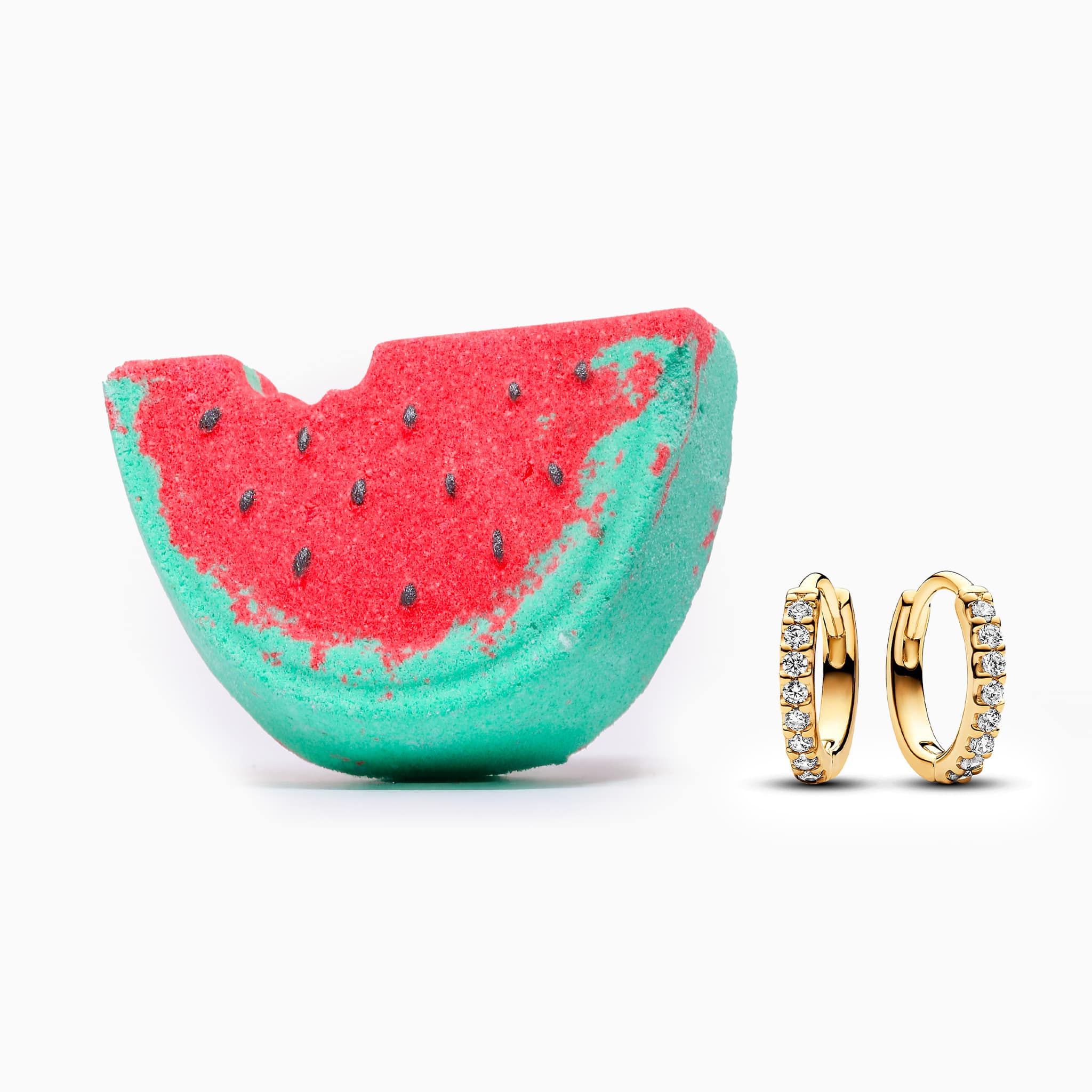 Melon Mist Bath Bomb w/ Surprise 18K Gold-Plated Jewelry Inside - Image 4