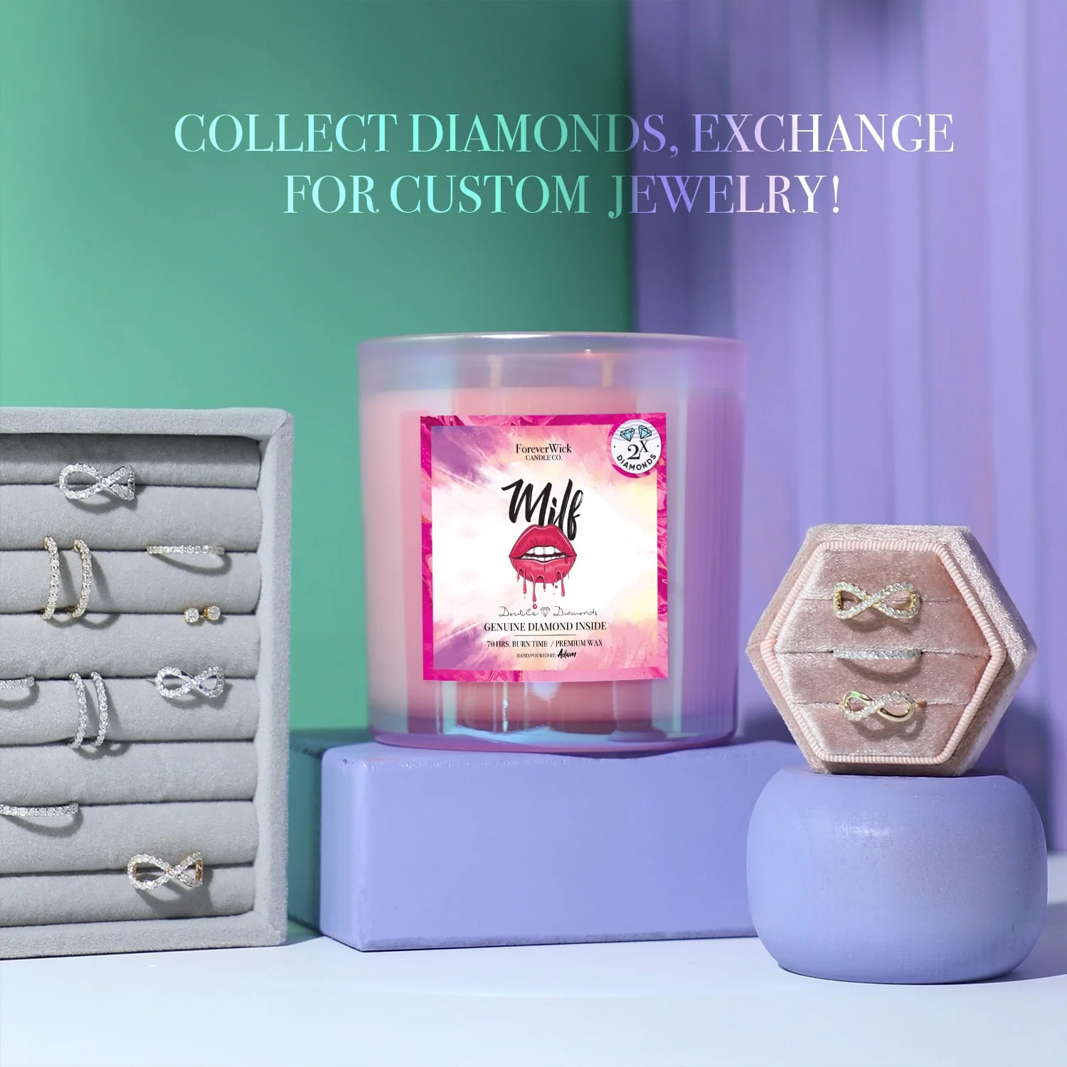 MILF Double Diamond Sparkle Candle - Image 5