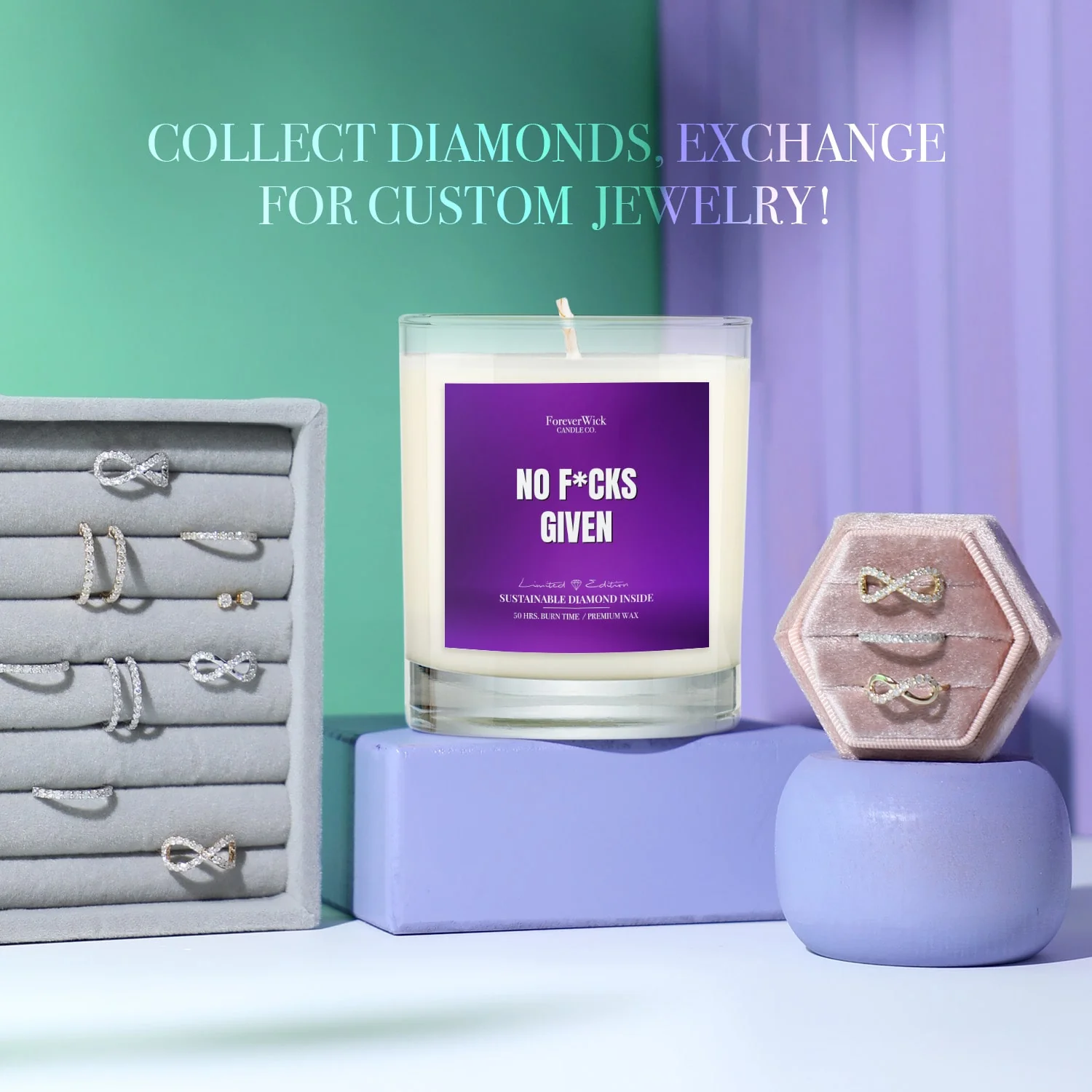 No F*ks Given Diamond Candle - Image 5
