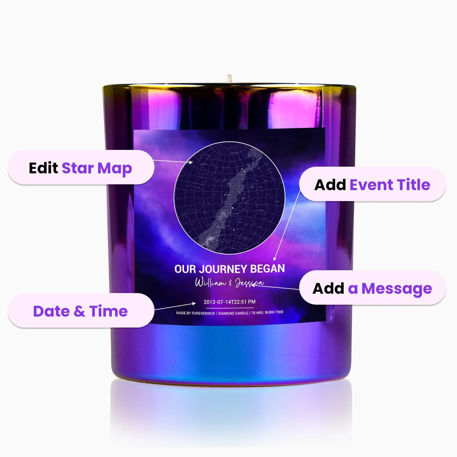 Our Starry Moment Diamond Candle - Image 3