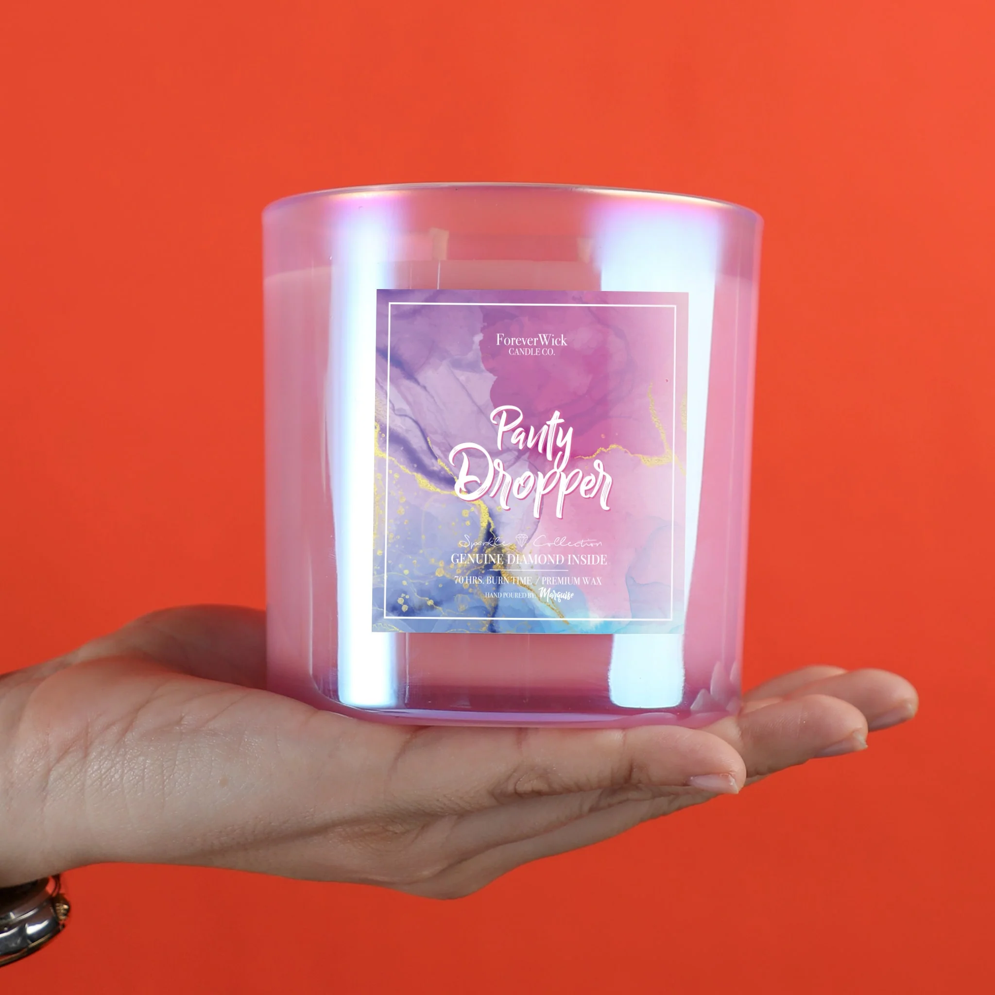 Pink Panty Dropper Sparkle Diamond Candle - Image 8