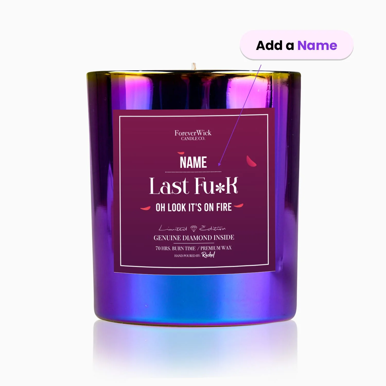 Personalized Last Fu*k Diamond Candle - Image 3