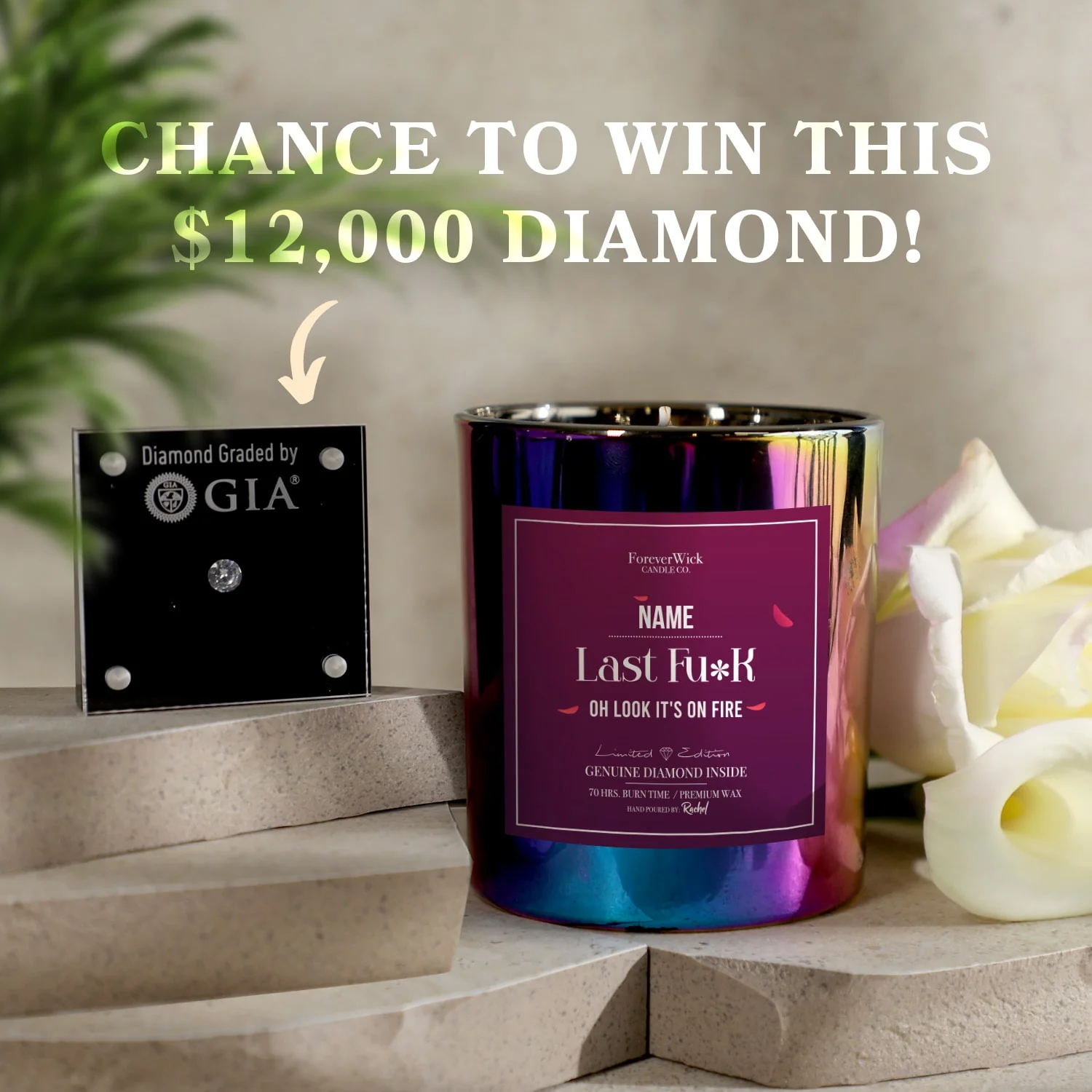 Personalized Last Fu*k Diamond Candle - Image 6