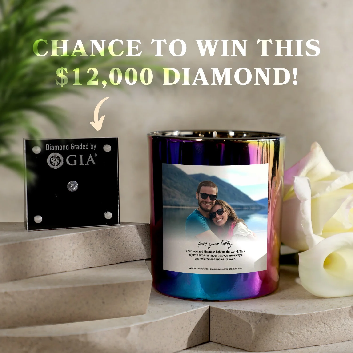 The Picture Frame Custom Diamond Candle - Image 4