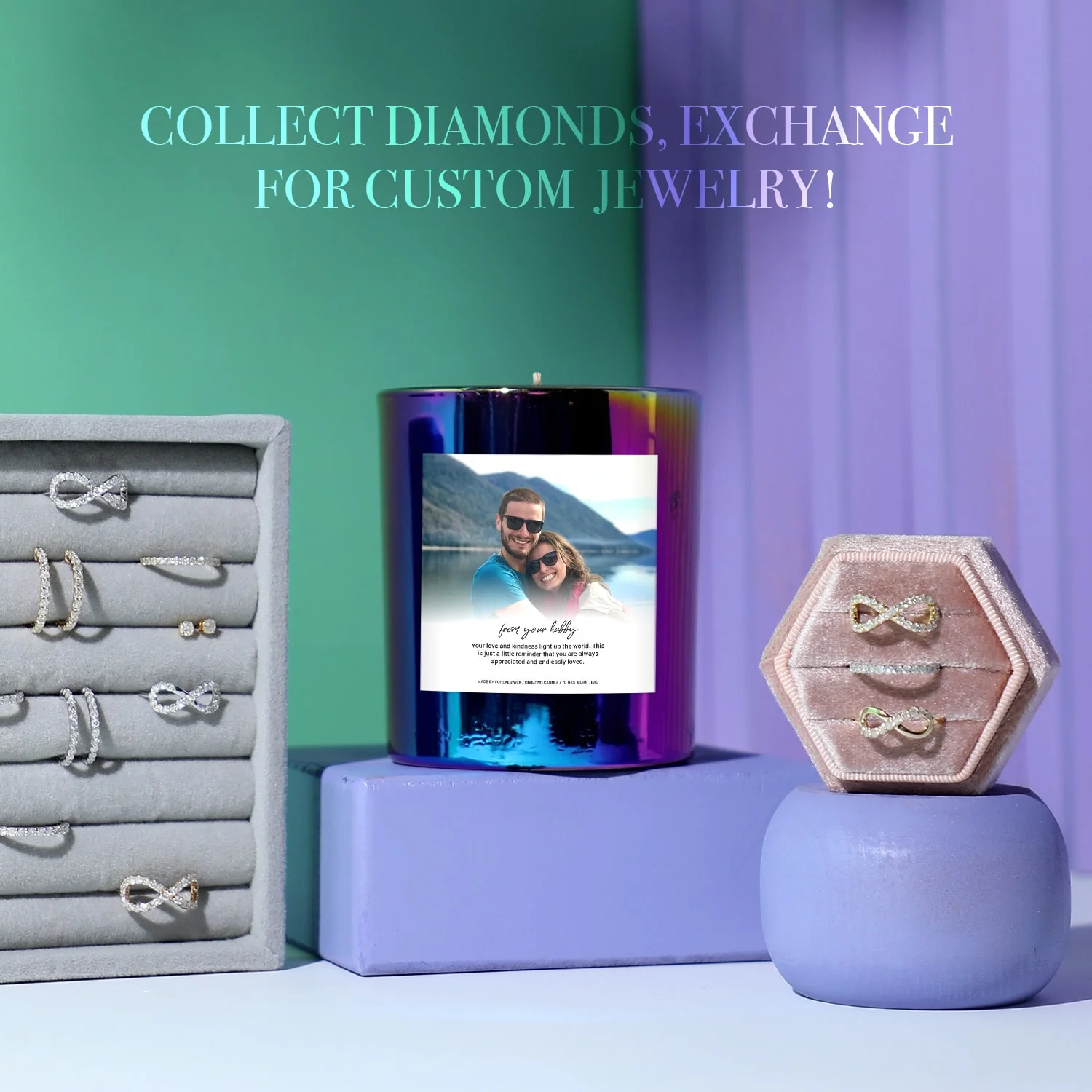The Picture Frame Custom Diamond Candle - Image 5