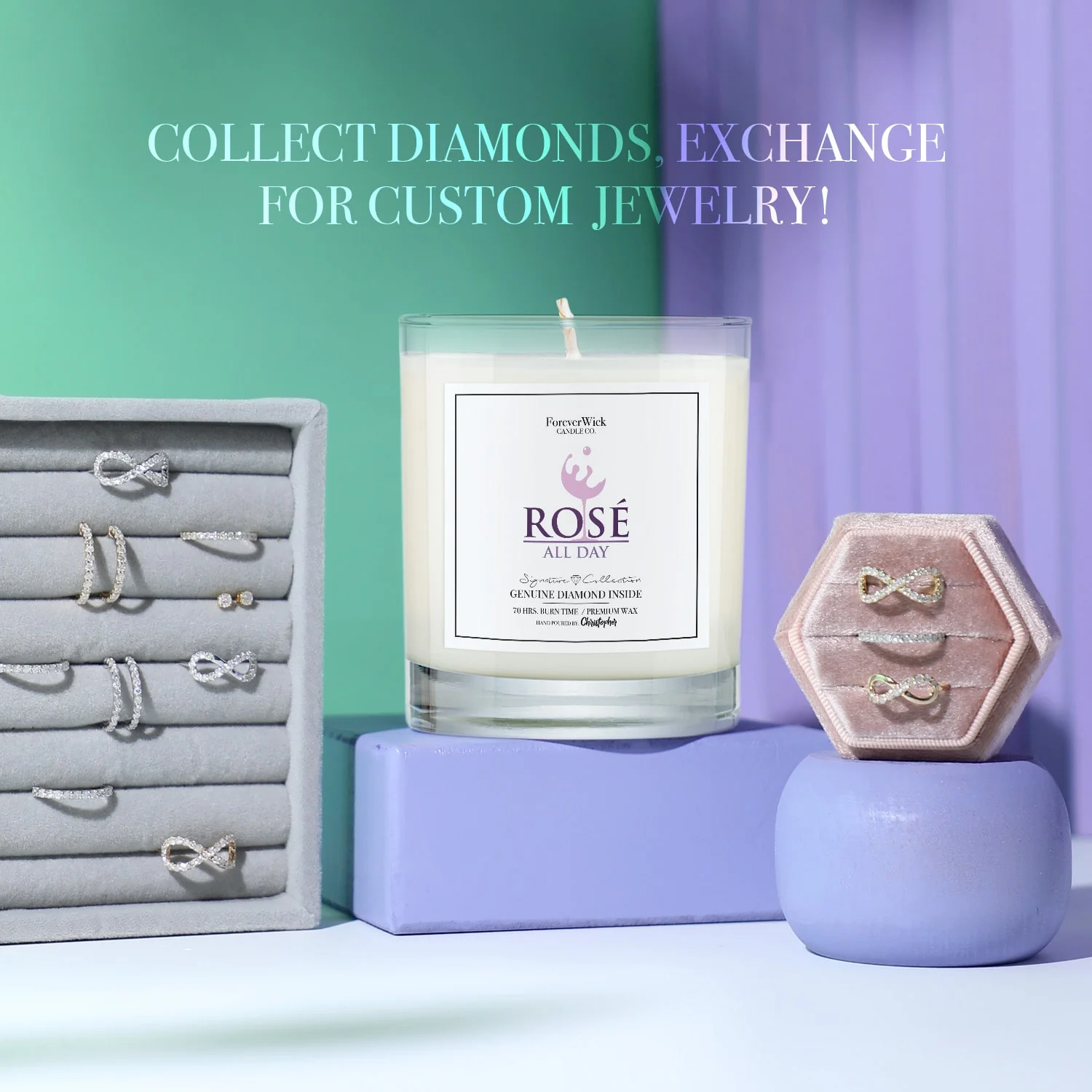 Rosè All Day Diamond Candle - Image 5