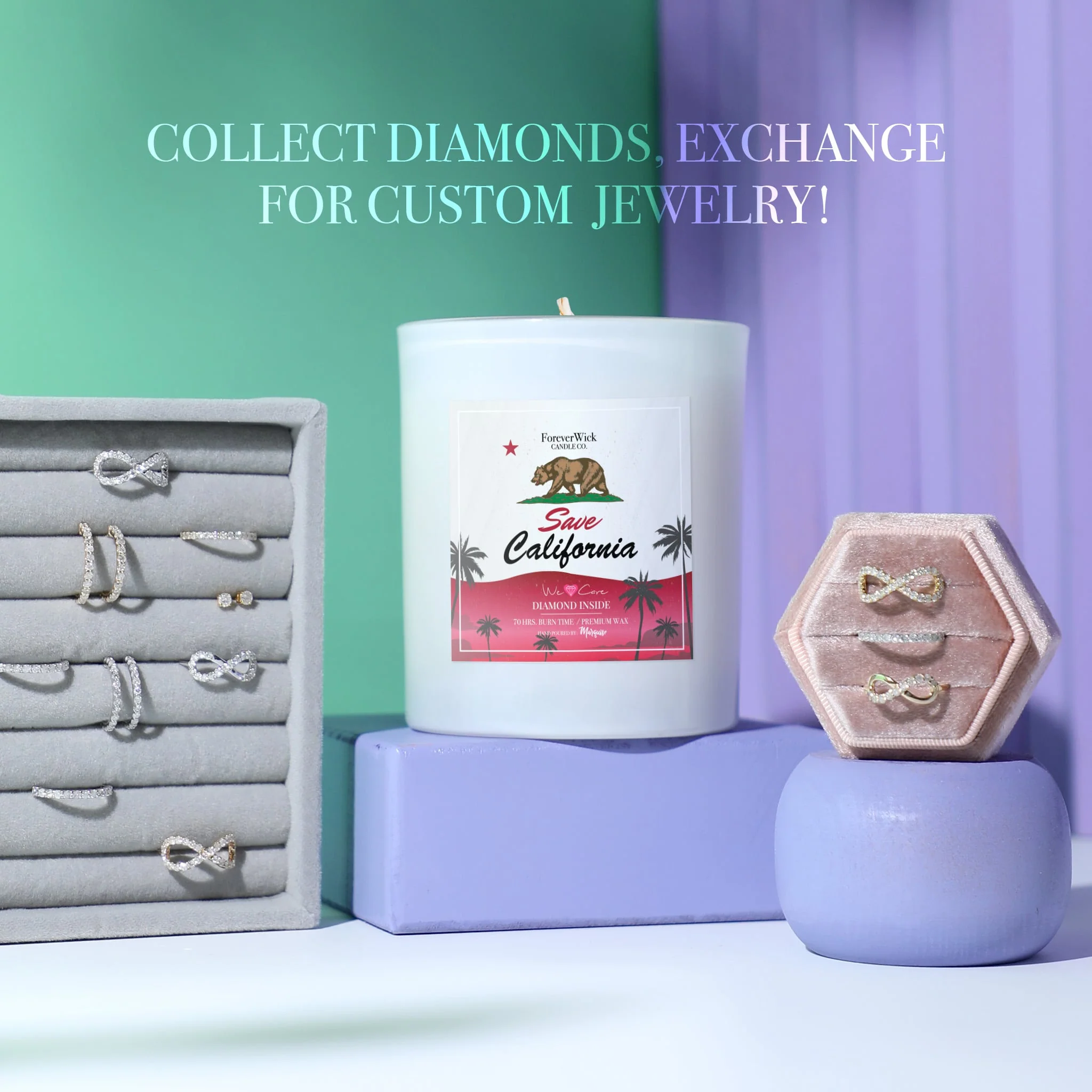 Save California Diamond Candle - 100% Donation Candle - Image 6