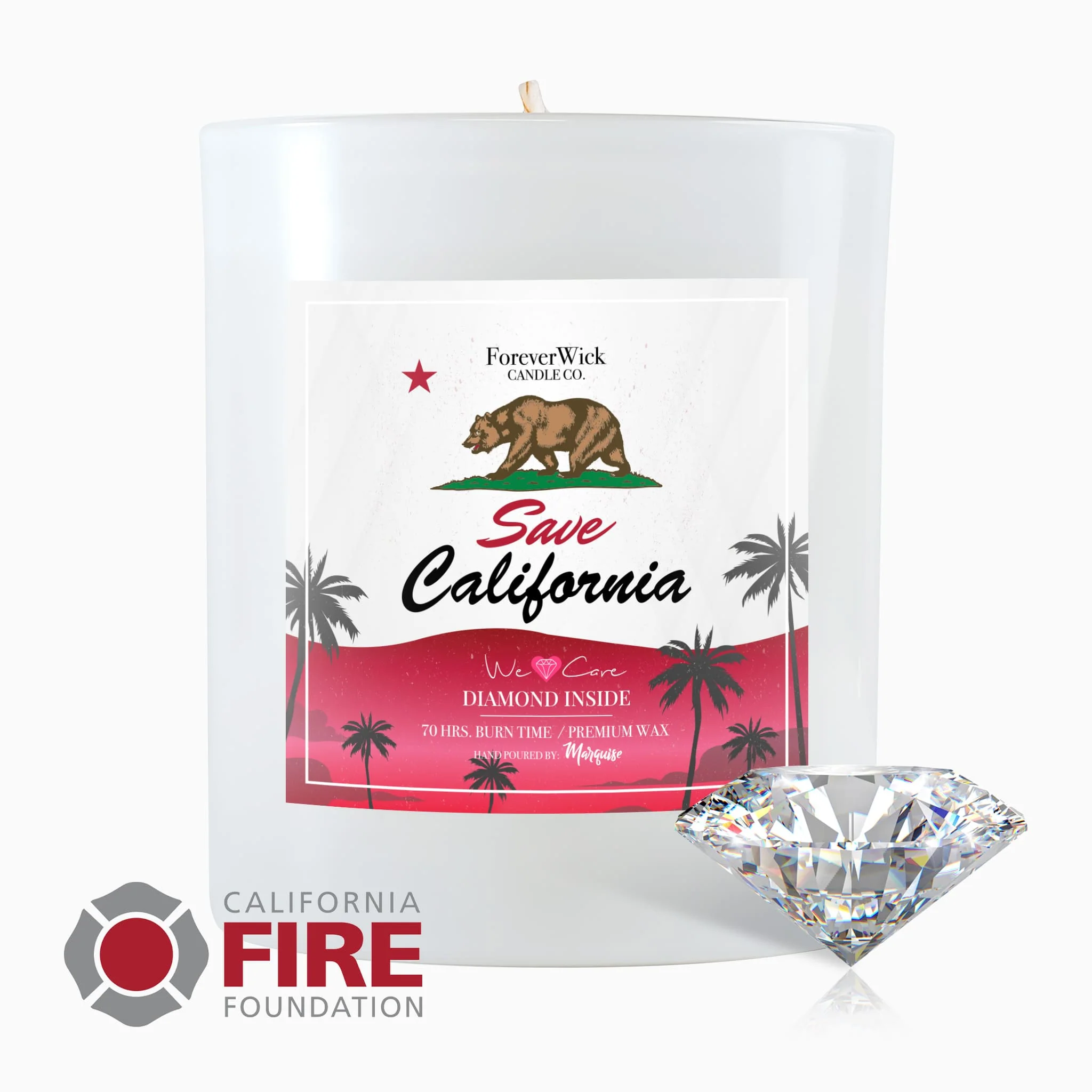 Save California Diamond Candle - 100% Donation Candle - Image 8