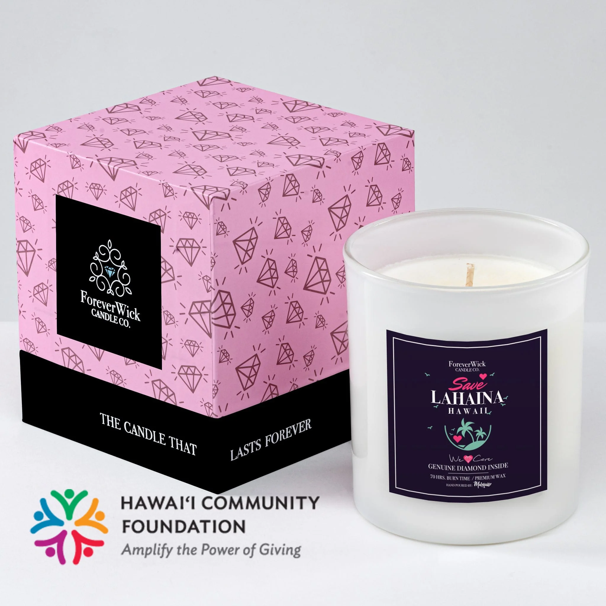 Save Lahaina Diamond Candle - Image 3