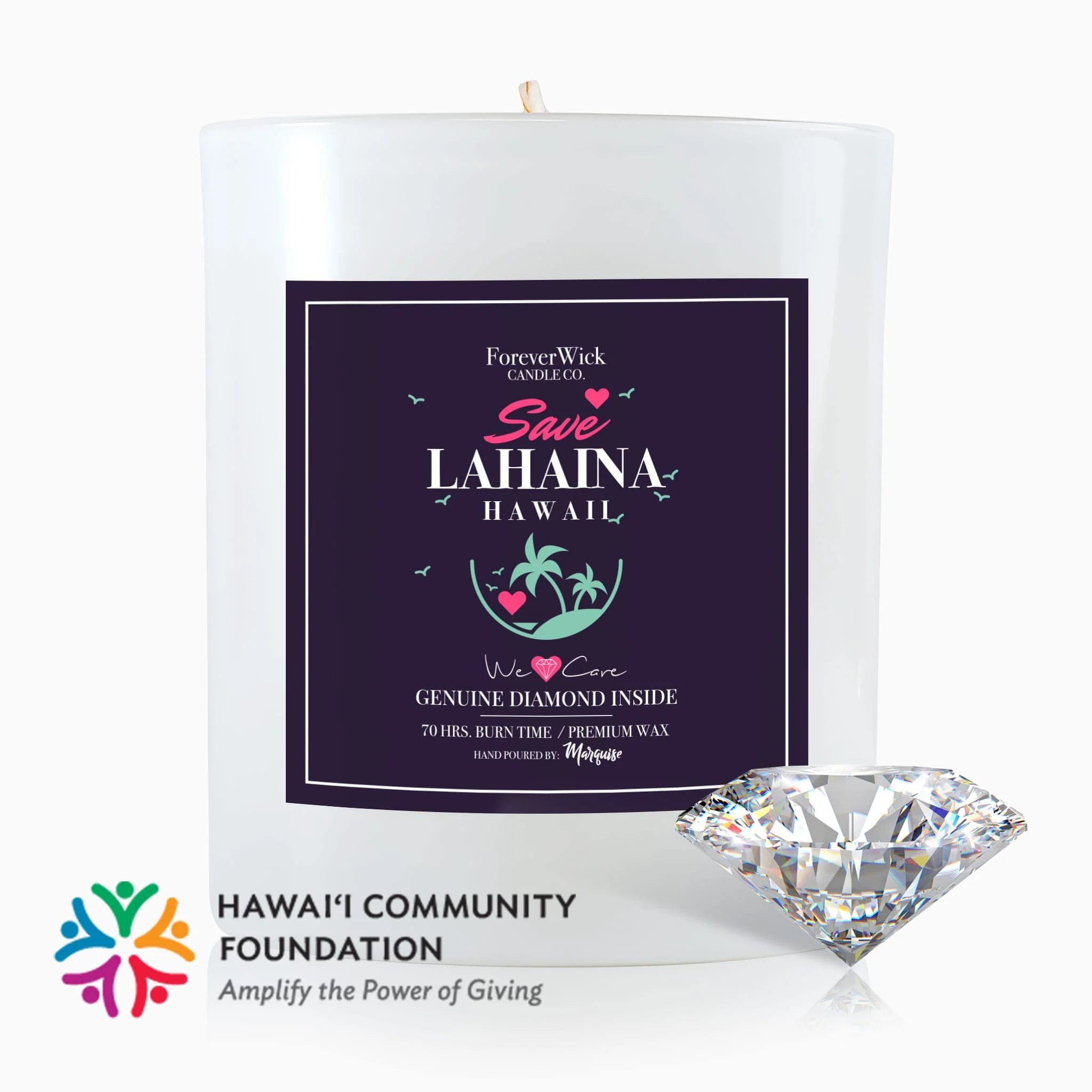 Save Lahaina Diamond Candle - Image 4