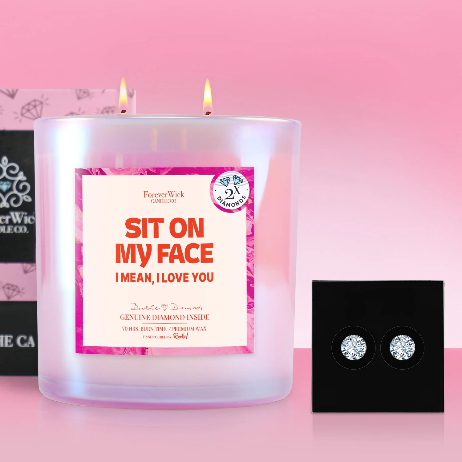 Sit On My Face Double Diamond Sparkle Candle - Image 7