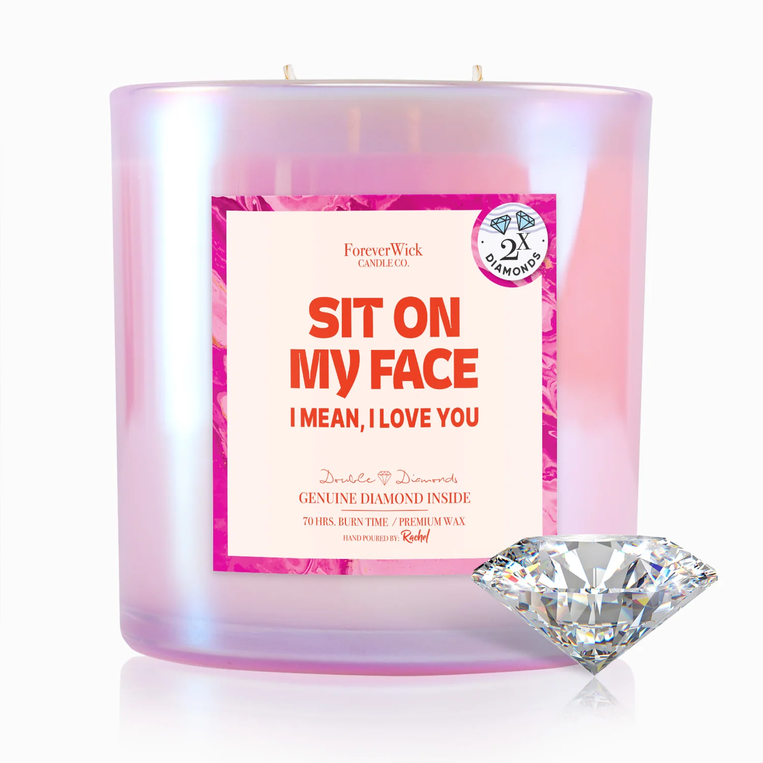 Sit On My Face Double Diamond Sparkle Candle - Image 8
