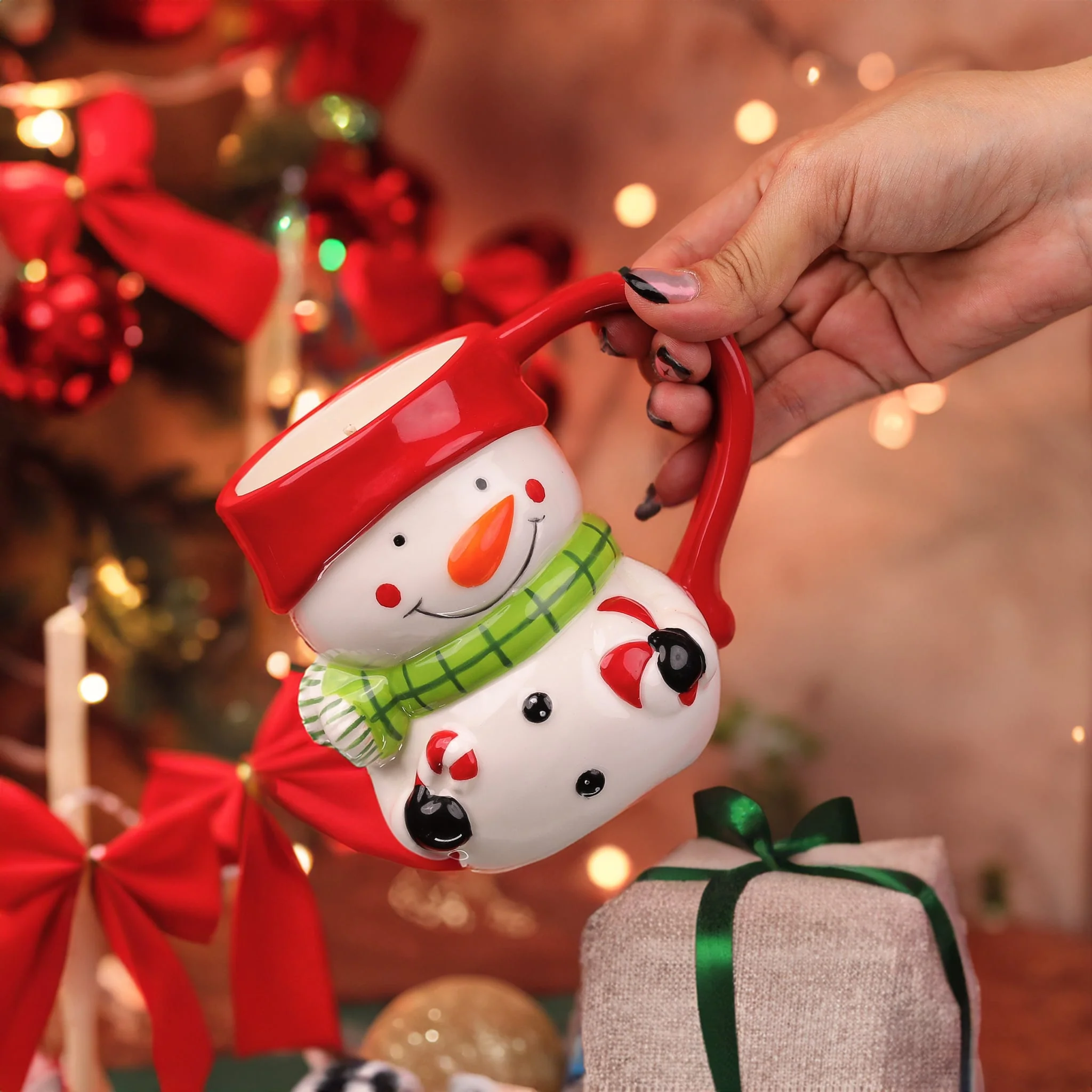 Snowman's Thawing Reusable Coffee Mug Diamond Candle - Image 3