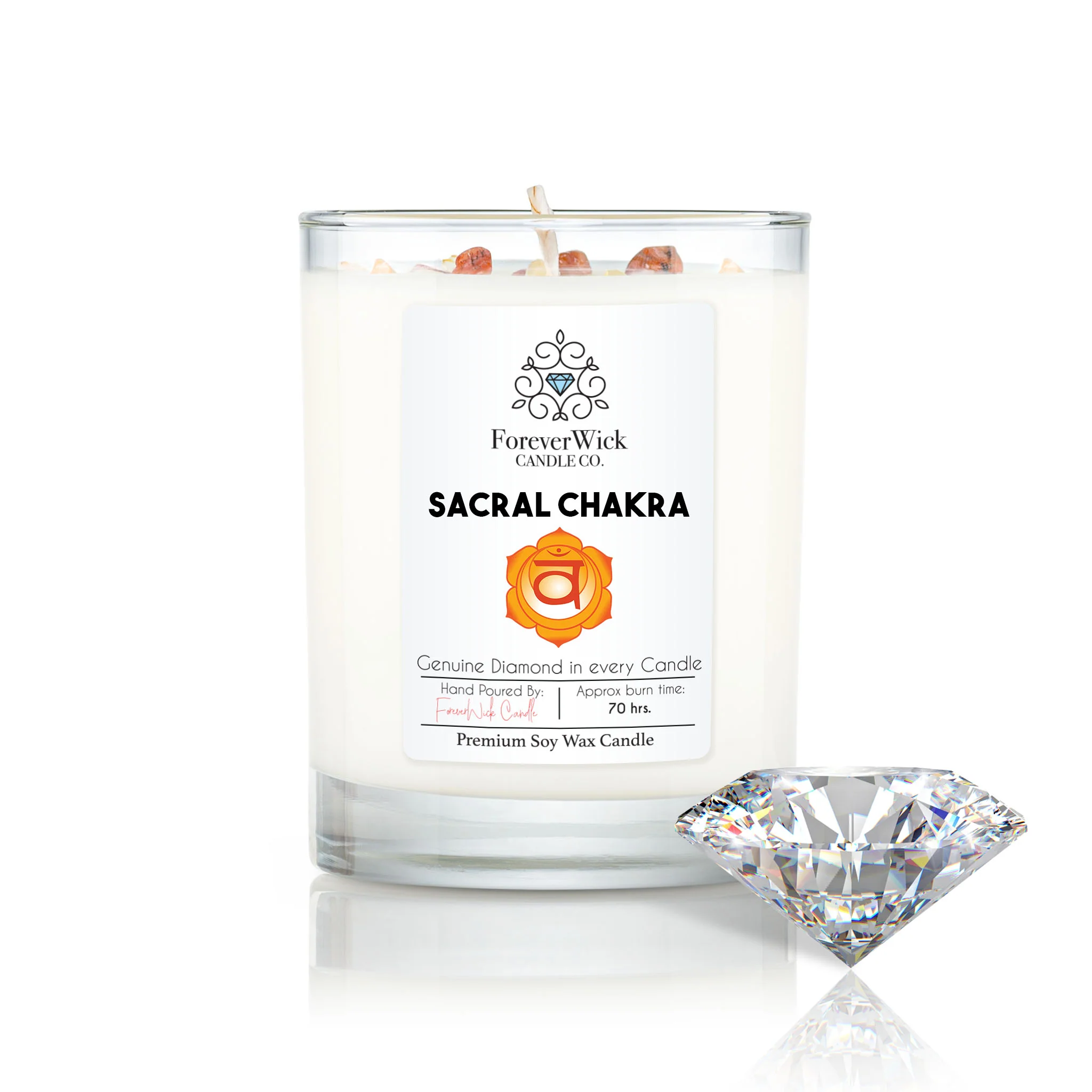The 7 Chakra's - Crystal & Diamond Candles - Image 6