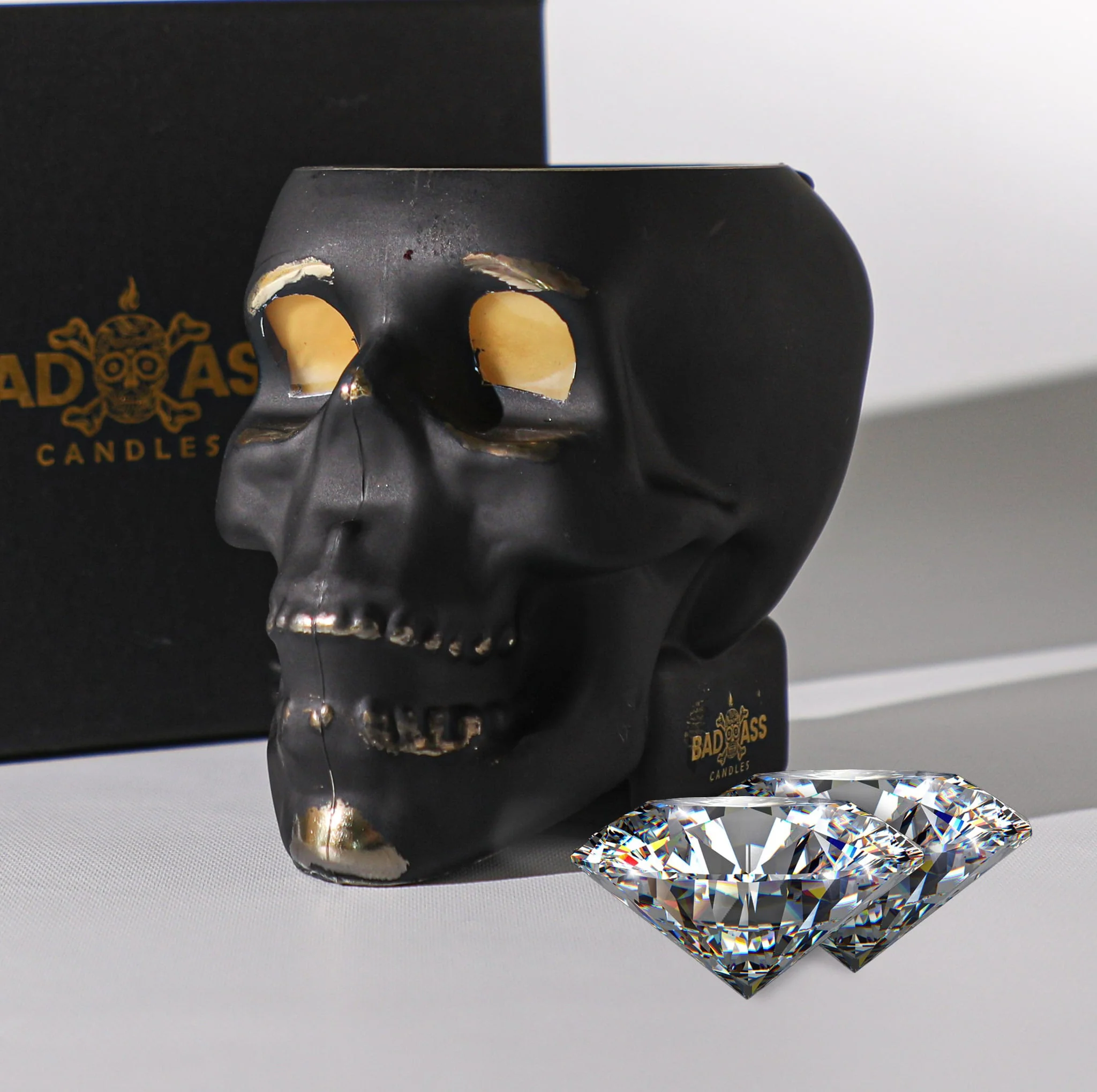The Black Skull 2 Diamond Candle by Badass Candles - Image 8