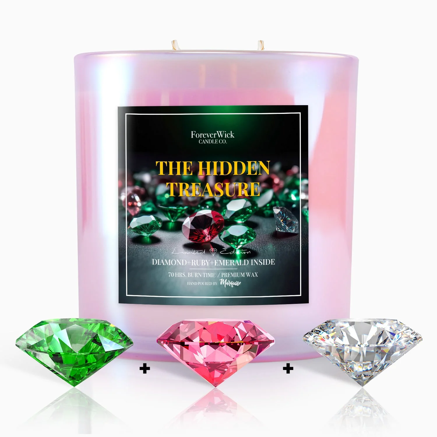 The Hidden Treasure Candle (Emerald + Ruby + Diamond) - Image 5