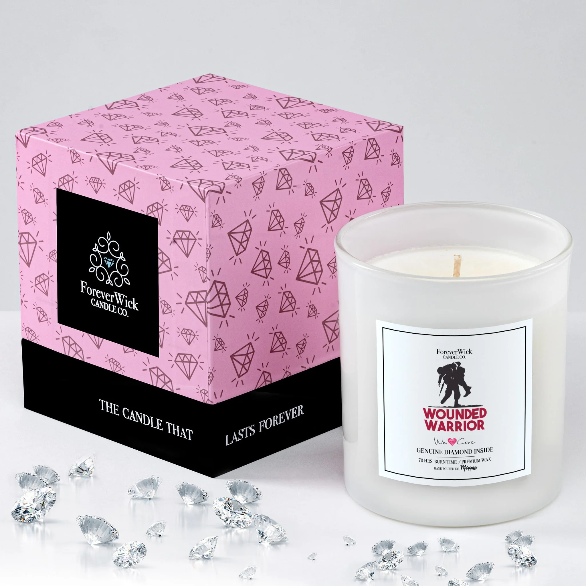 Wounded Warrior Donation Diamond Candle - Image 5