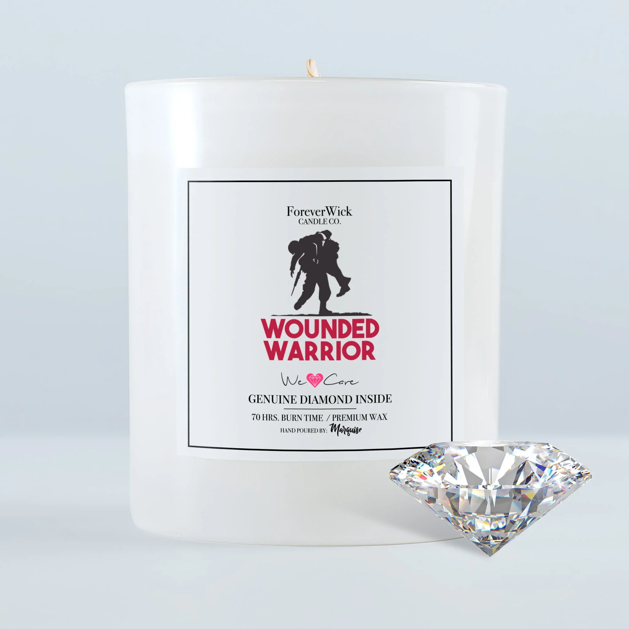 Wounded Warrior Donation Diamond Candle - Image 7