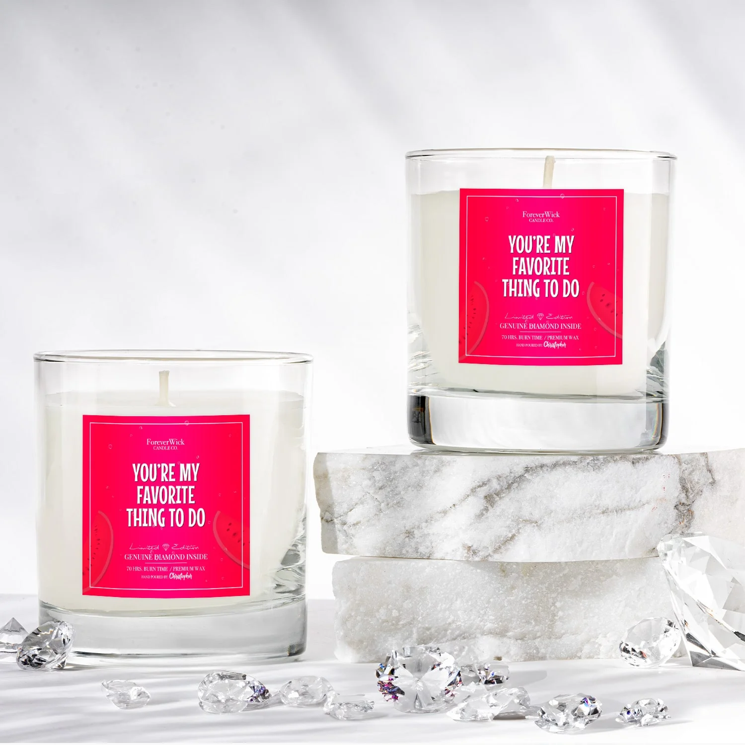 You're My Favorite Thing To Do Diamond Candle - Image 3